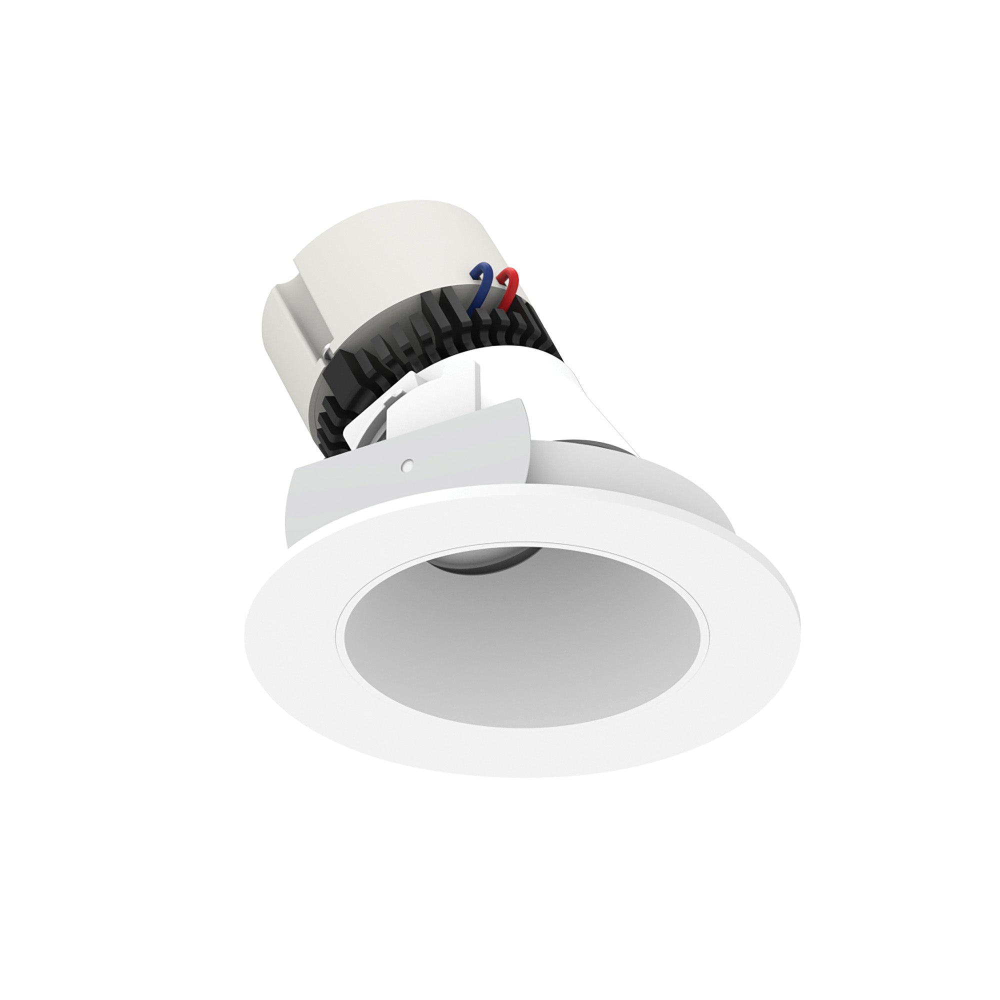 Nora Lighting NPR - 4RSLA40XMPW 4" Pearl LED Round Adjustable Slot Retrofit, 950lm / 12W, 3000K, Matte Powder White Reflector / Matte Powder White Flange - Sonic Electric