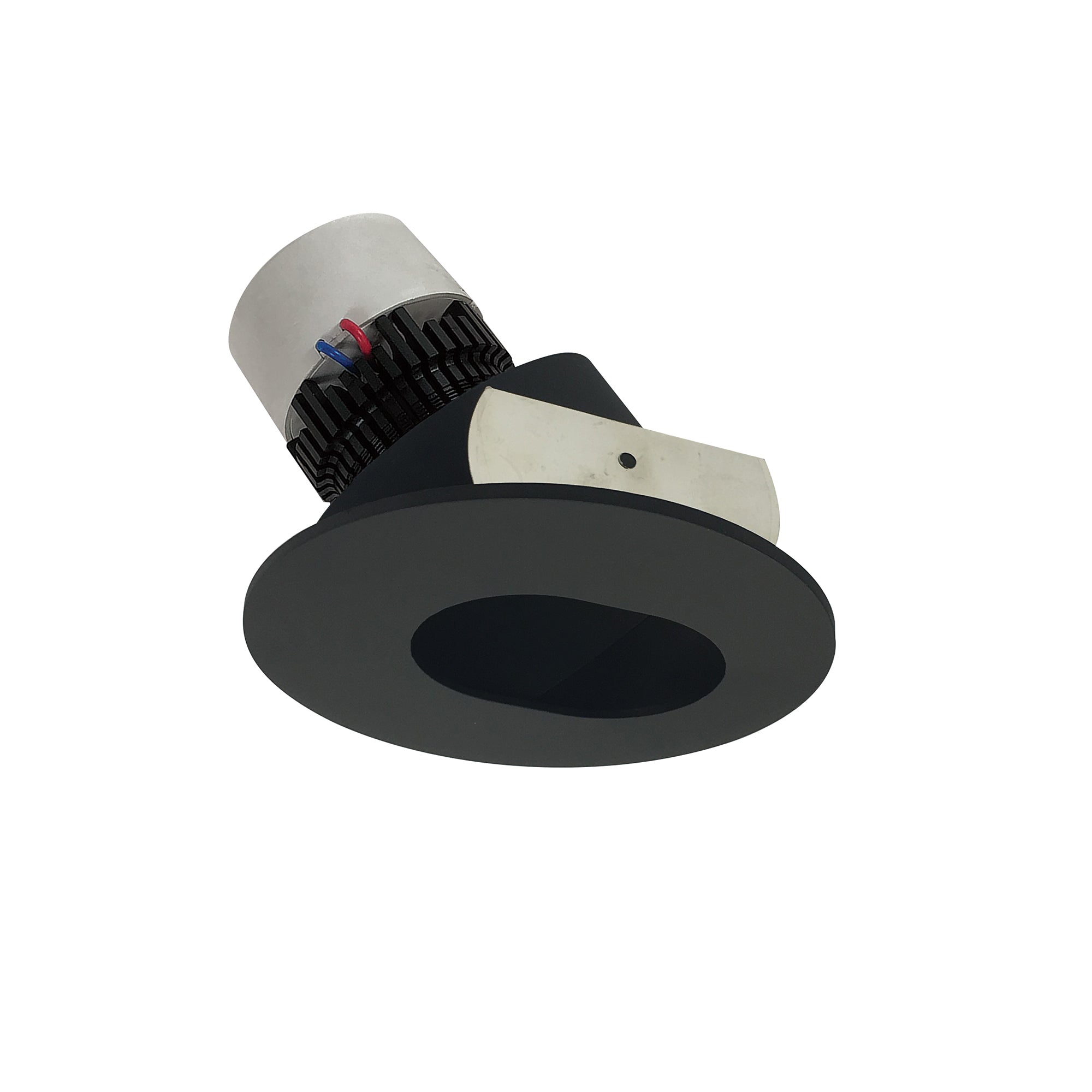 Nora Lighting NPR - 4RSLCDXBB 4" Pearl LED Round Adjustable Slot Aperture Retrofit, 800lm / 12W, Comfort Dim, Black Slot Aperture / Black Flange - Sonic Electric