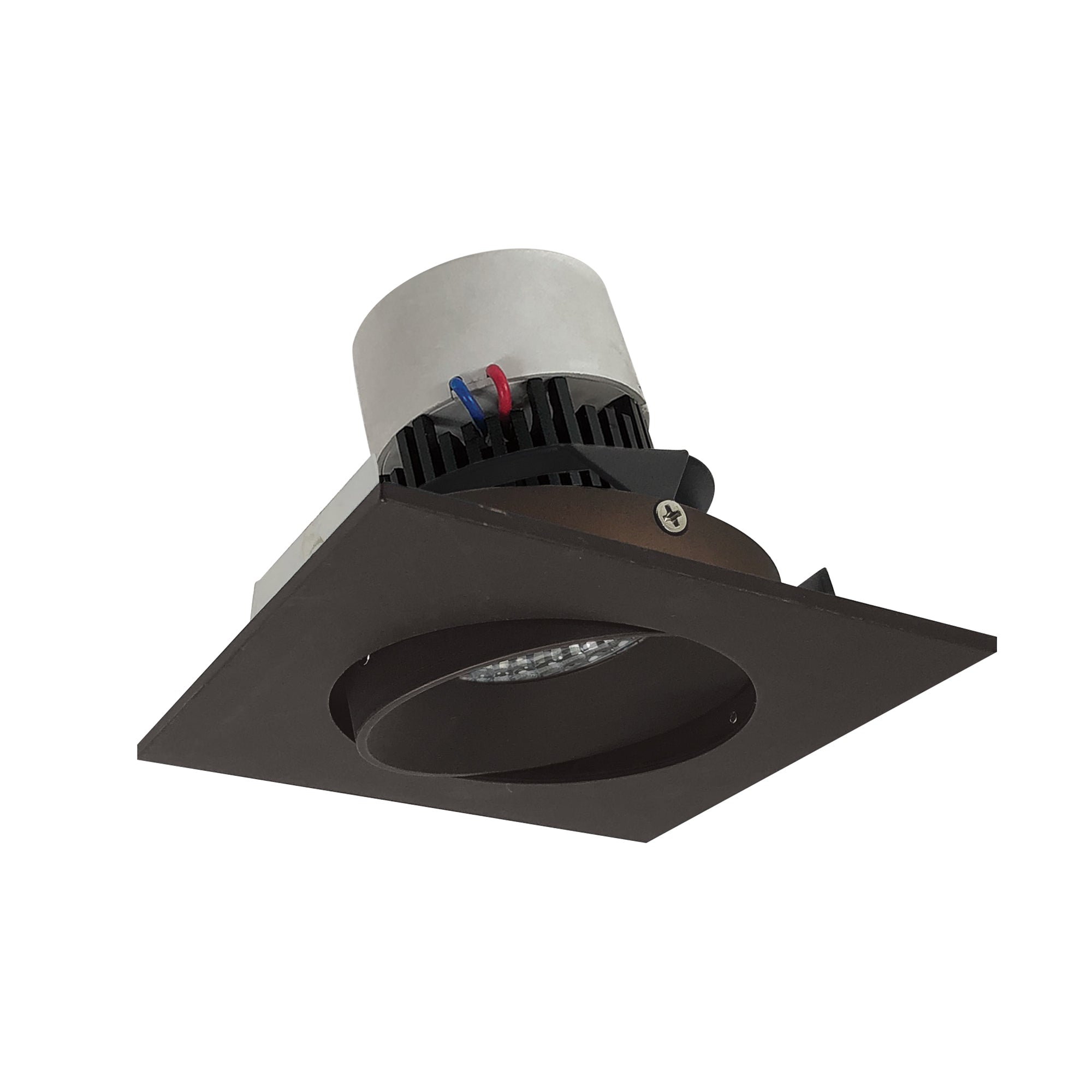 Nora Lighting NPR - 4SC30XBZ 4" Pearl LED Square Adjustable Cone Retrofit, 1000lm / 12W, 3000K, Bronze Reflector / Bronze Flange - Sonic Electric