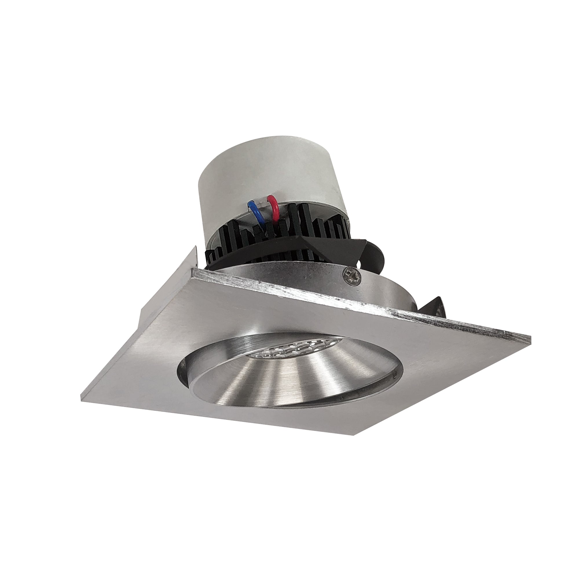 Nora Lighting NPR - 4SCCDXNN 4" Pearl LED Square Adjustable Cone Retrofit, 800lm / 12W, Comfort Dim, Natural Metal Reflector / Natural Metal Flange - Sonic Electric
