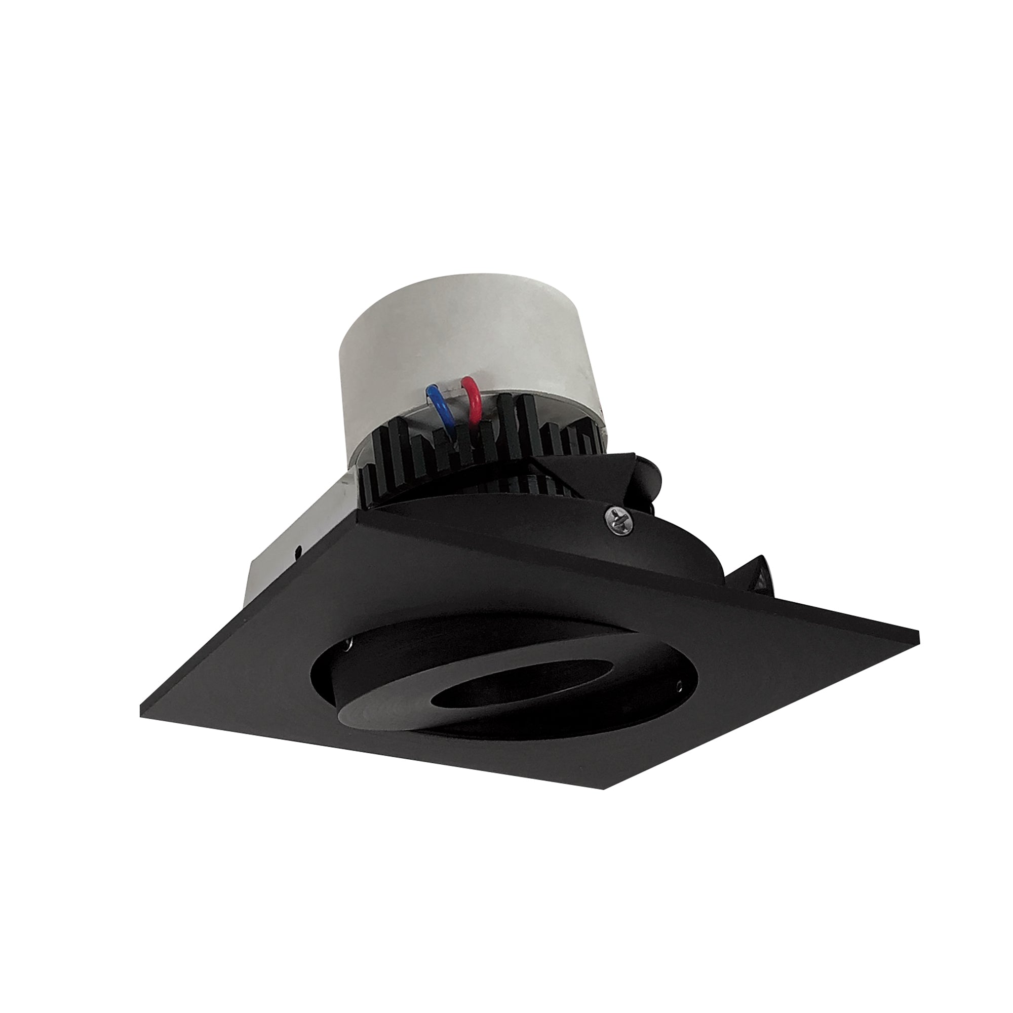 Nora Lighting NPR - 4SG35XBB 4" Pearl LED Square Adjustable Gimbal Retrofit, 1000lm / 12W, 3500K, Black Finish - Sonic Electric