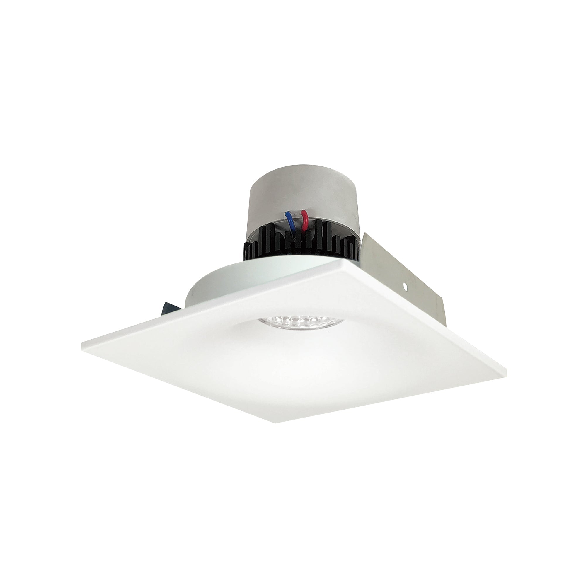 Nora Lighting NPR - 4SNB27XMPW 4" Pearl LED Square Bullnose Retrofit, 1000lm / 12W, 2700K, Matte Powder White Finish - Sonic Electric