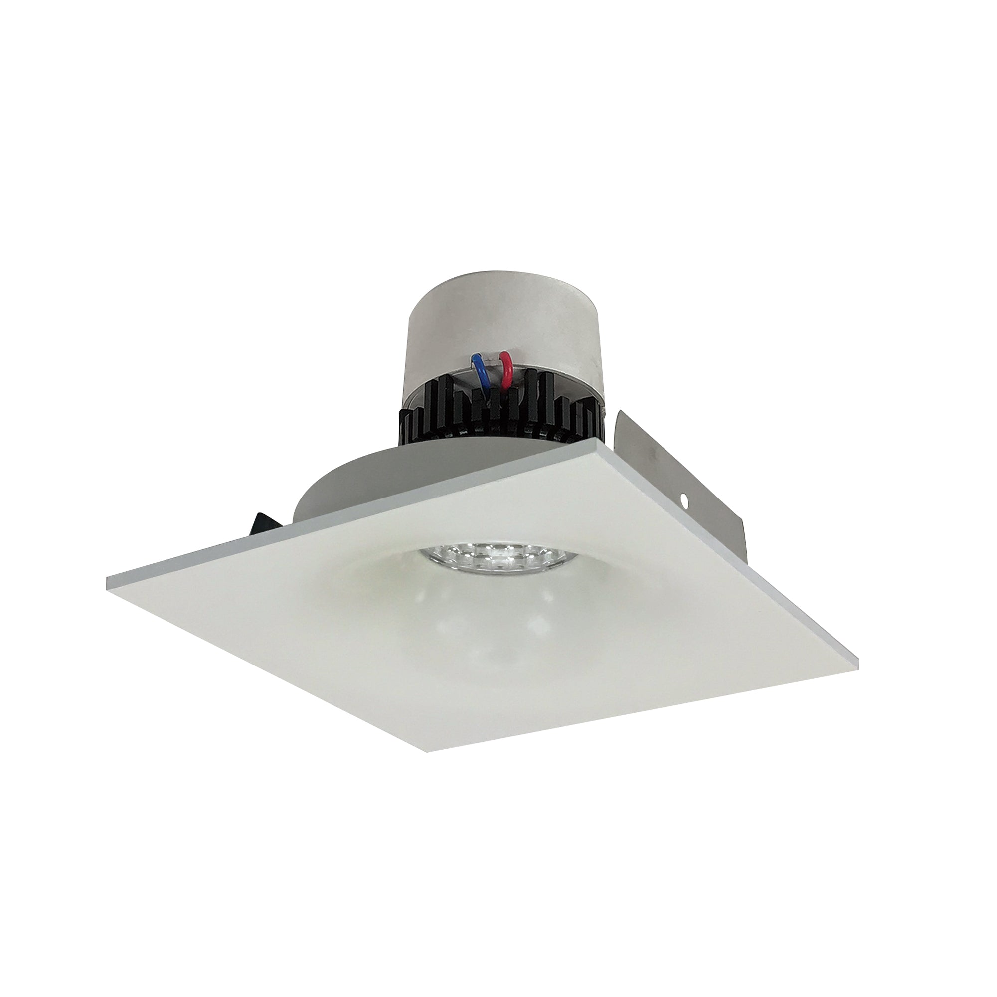 Nora Lighting NPR - 4SNB27XWW 4" Pearl LED Square Bullnose Retrofit, 1000lm / 12W, 2700K, White Finish - Sonic Electric