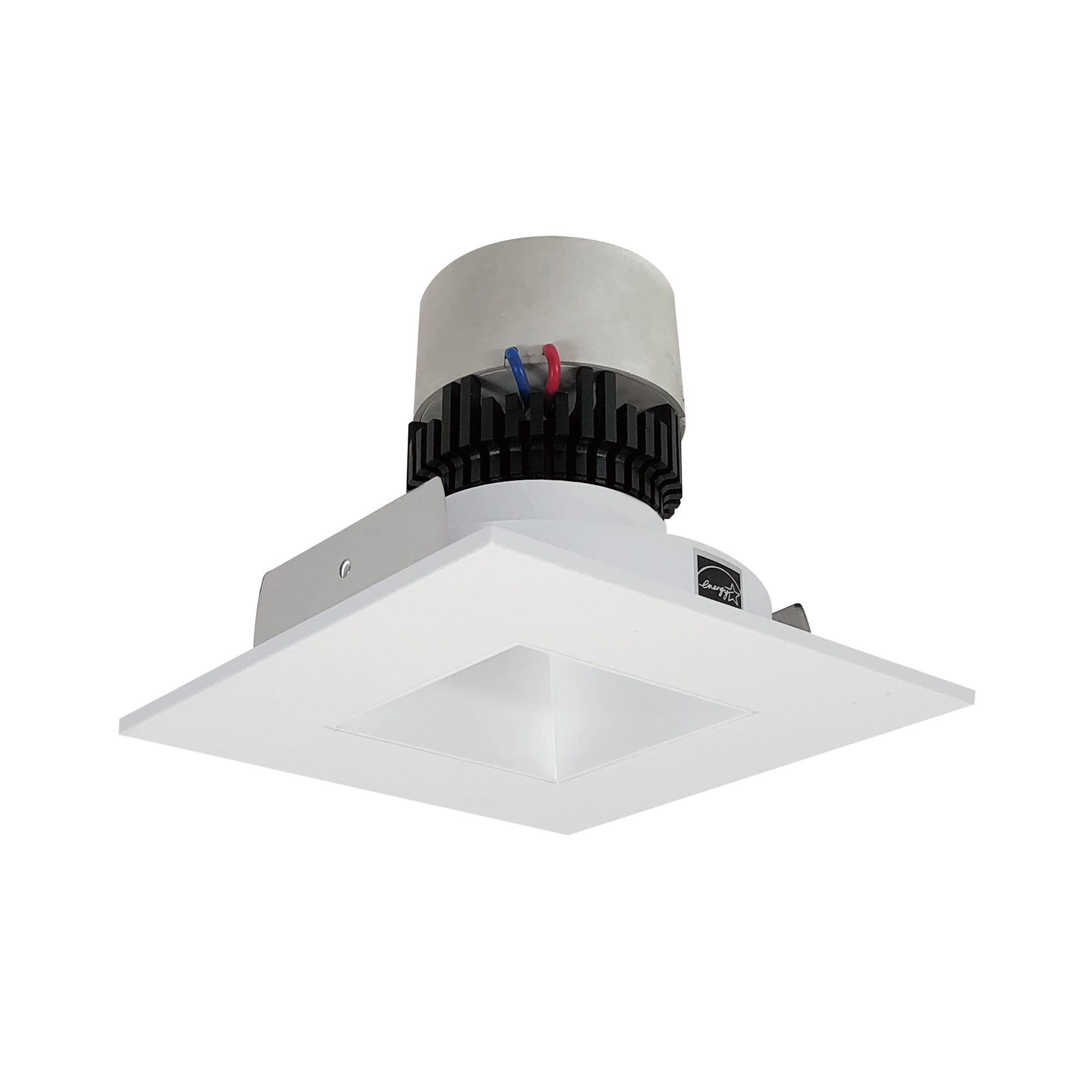 Nora Lighting NPR - 4SNDSQ35XMPW 4" Pearl LED Square Retrofit Reflector with Square Aperture, 1000lm / 12W, 3500K, Matte Powder White Reflector / Matte Powder White Flange - Sonic Electric