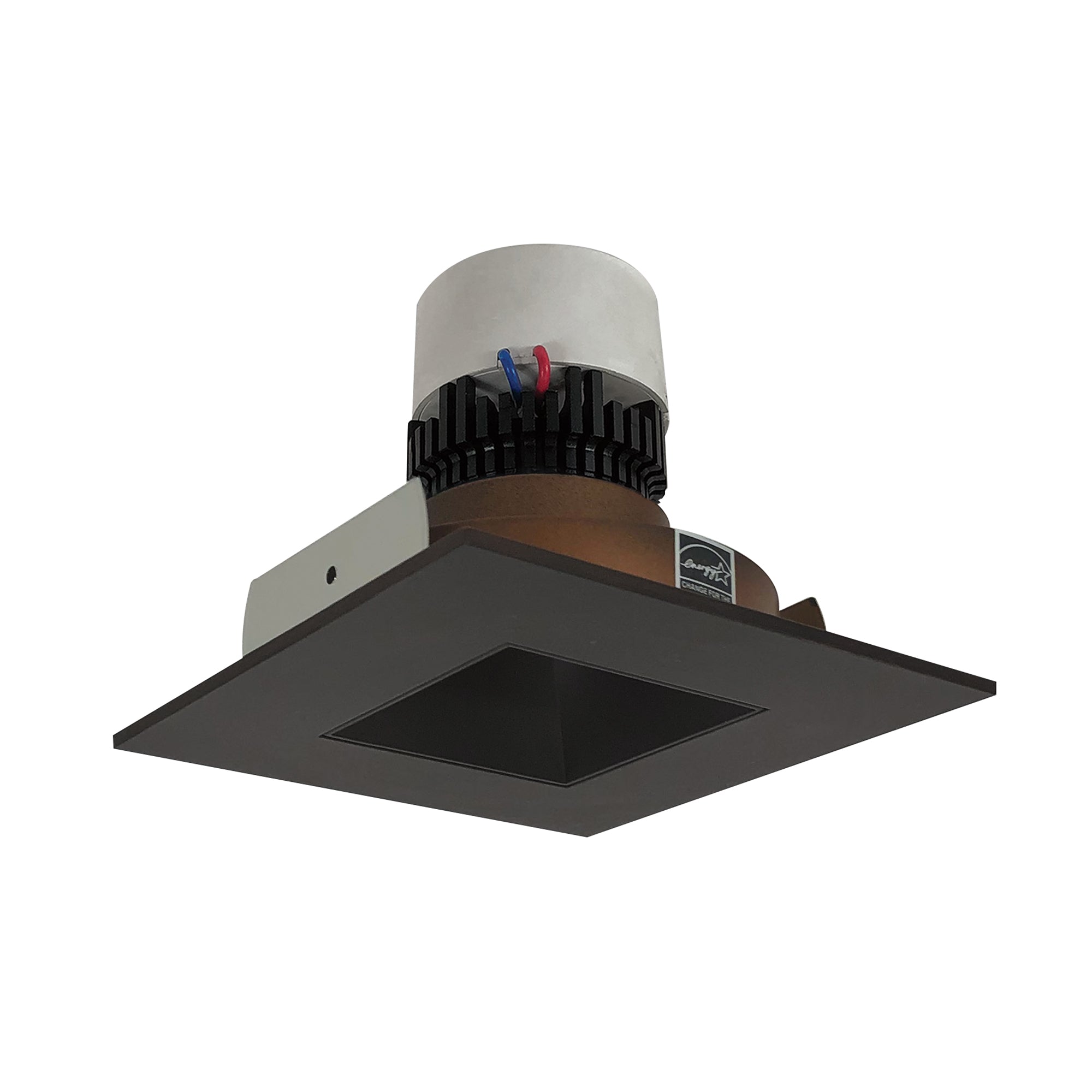 Nora Lighting NPR - 4SNDSQ40XBZ 4" Pearl LED Square Retrofit Reflector with Square Aperture, 1000lm / 12W, 4000K, Bronze Reflector / Bronze Flange - Sonic Electric