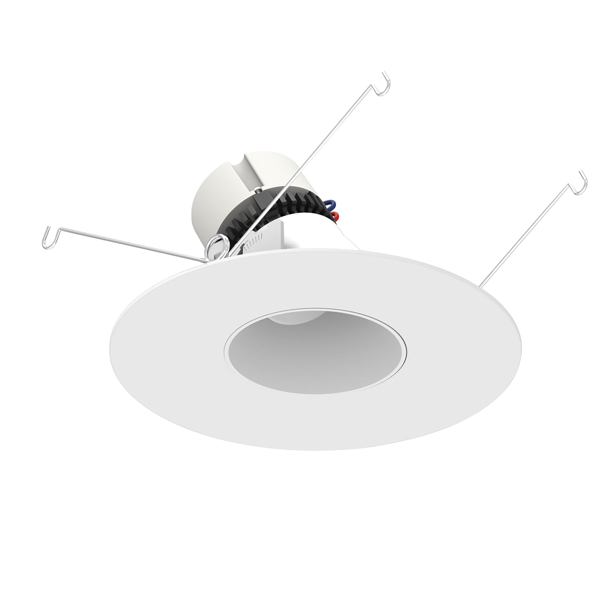Nora Lighting NPR - 56RSLA27XMPW 5"/6" Pearl LED Round Adjustable Slot Retrofit, 950lm / 12W, 2700K, Matte Powder White Reflector / Matte Powder White Flange - Sonic Electric