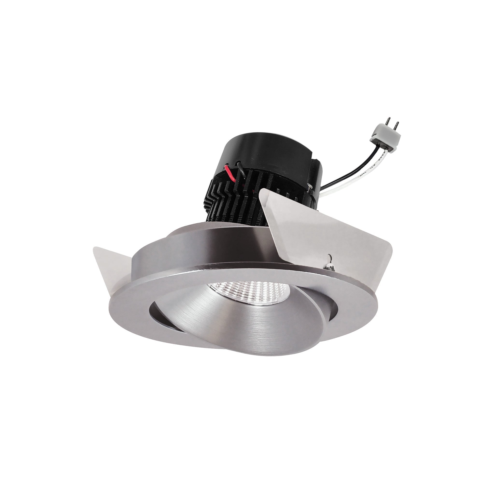 Nora Lighting NPRLV - 4RC35XNN 4" Pearl Low Voltage LED Round Adjustable Cone Retrofit, 1200lm / 11W, 3500K, Natural Metal Reflector / Natural Metal Flange - Sonic Electric