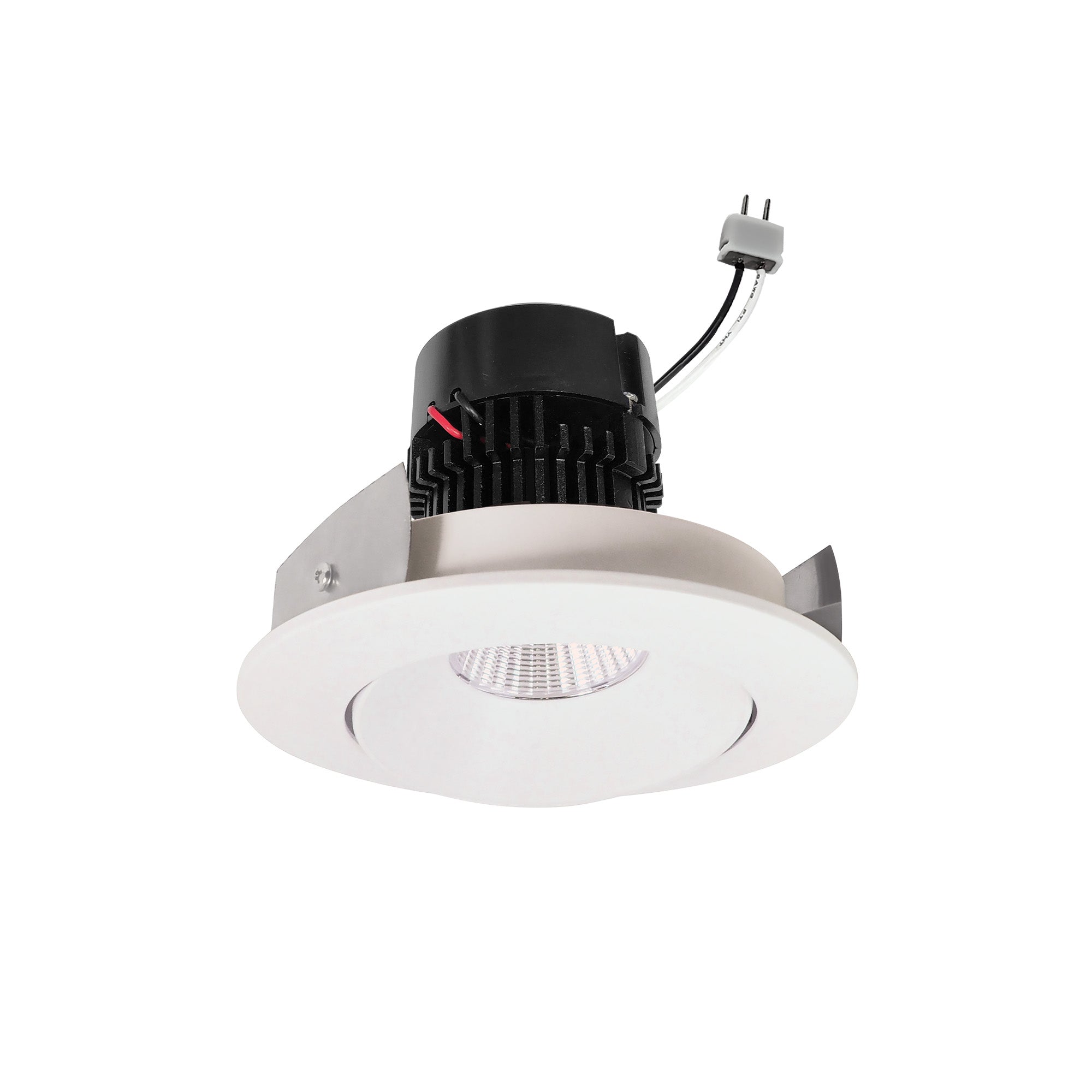 Nora Lighting NPRLV - 4RC35XWW 4" Pearl Low Voltage LED Round Adjustable Cone Retrofit, 1200lm / 11W, 3500K, White Reflector / White Flange - Sonic Electric
