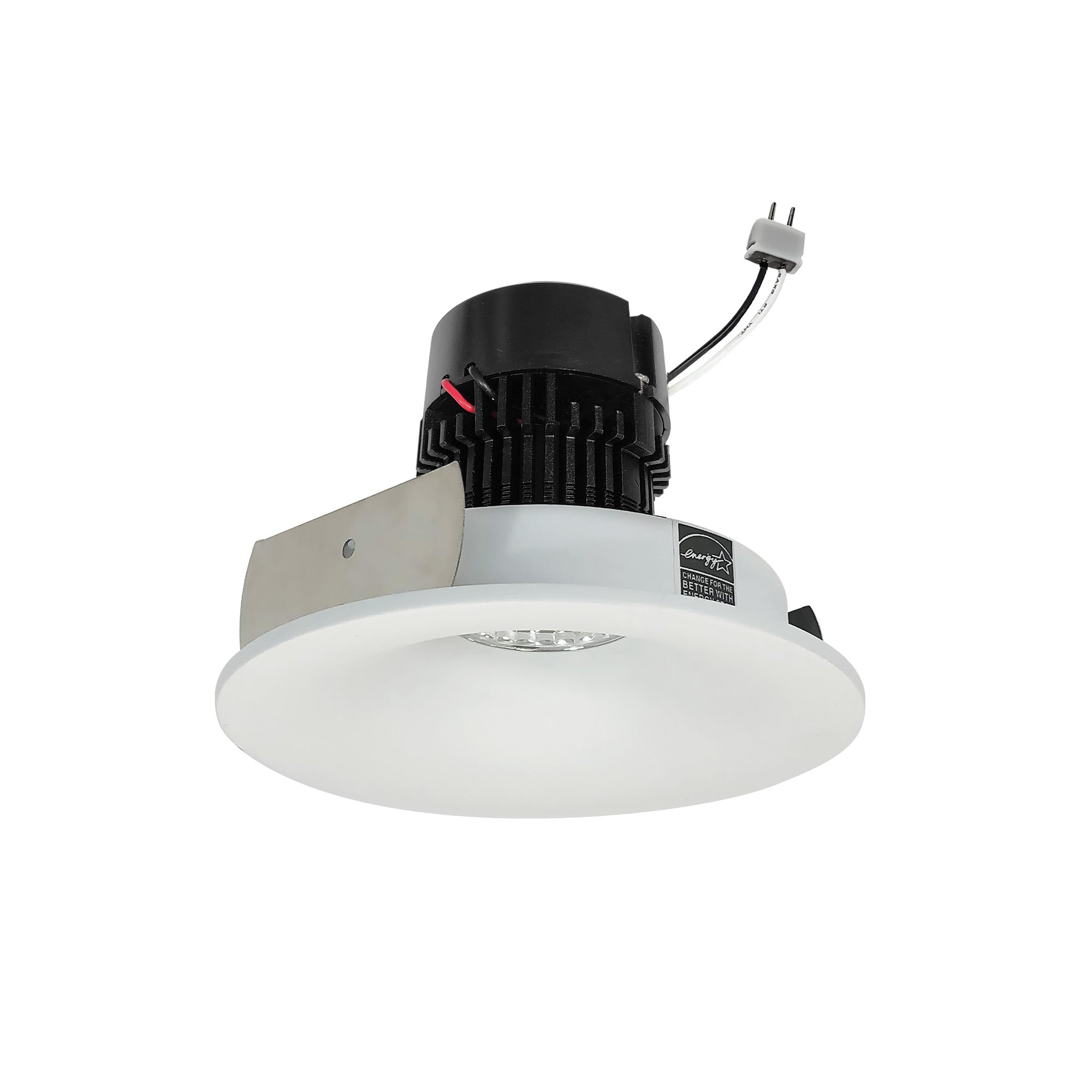 Nora Lighting NPRLV - 4RNB27XMPW 4" Pearl Low Voltage LED Round Bullnose Retrofit, 1200lm / 11W, 2700K, Matte Powder White Finish - Sonic Electric
