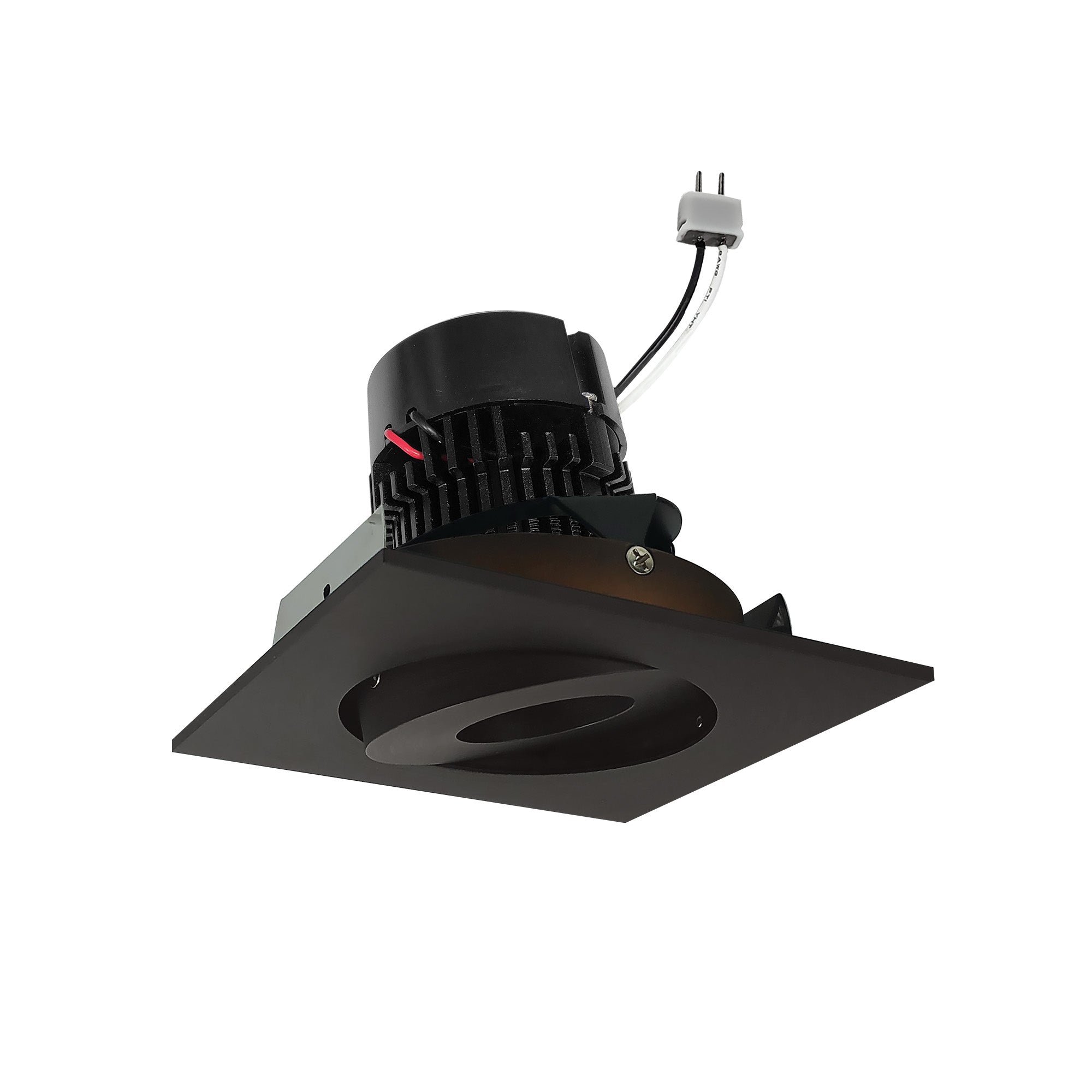 Nora Lighting NPRLV - 4SG40XBZ 4" Pearl Low Voltage LED Square Adjustable Gimbal Retrofit, 1050lm / 11W, 4000K, Bronze Finish - Sonic Electric