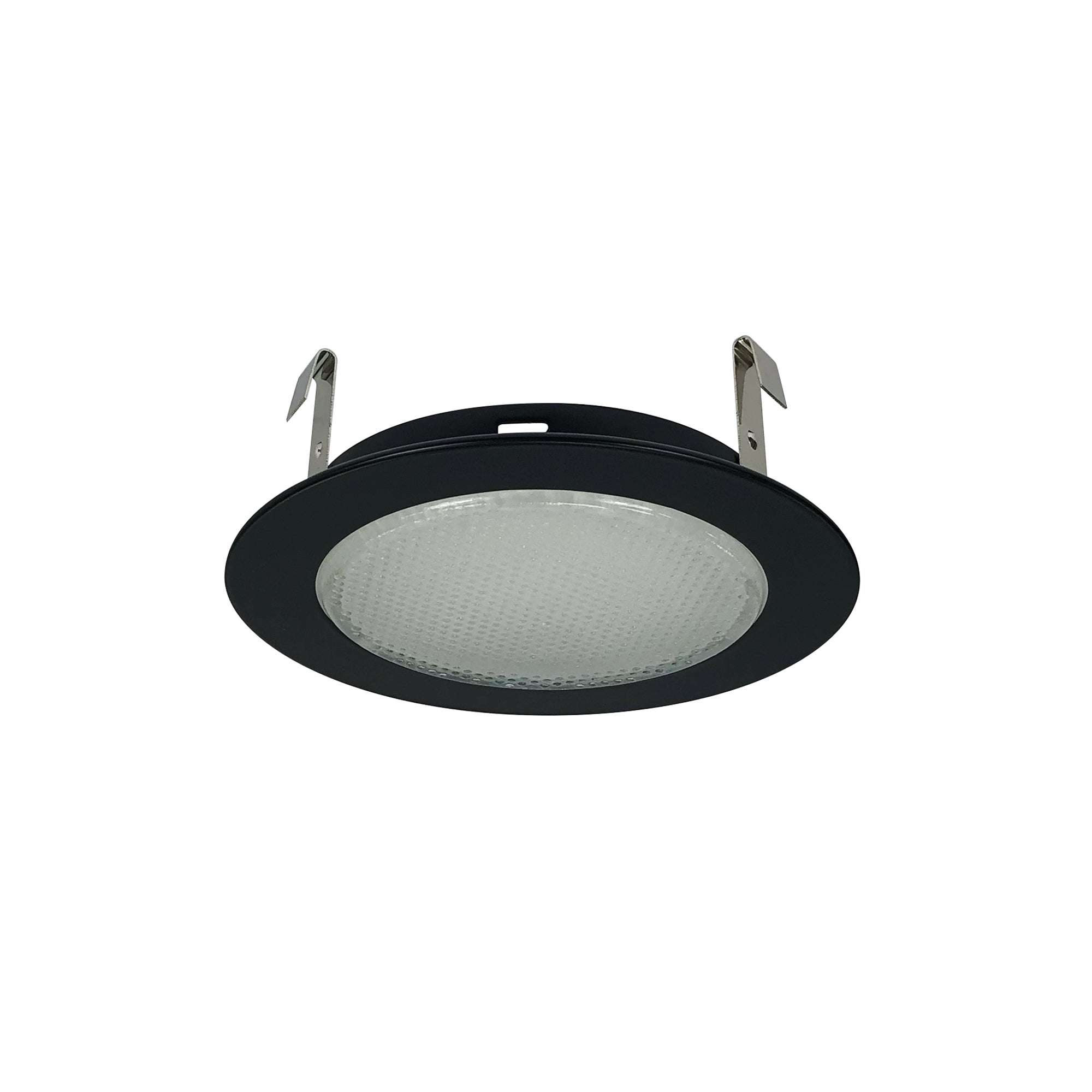Nora Lighting NS - 22B 4" Albalite Lens w/ Metal Trim, Black - Sonic Electric