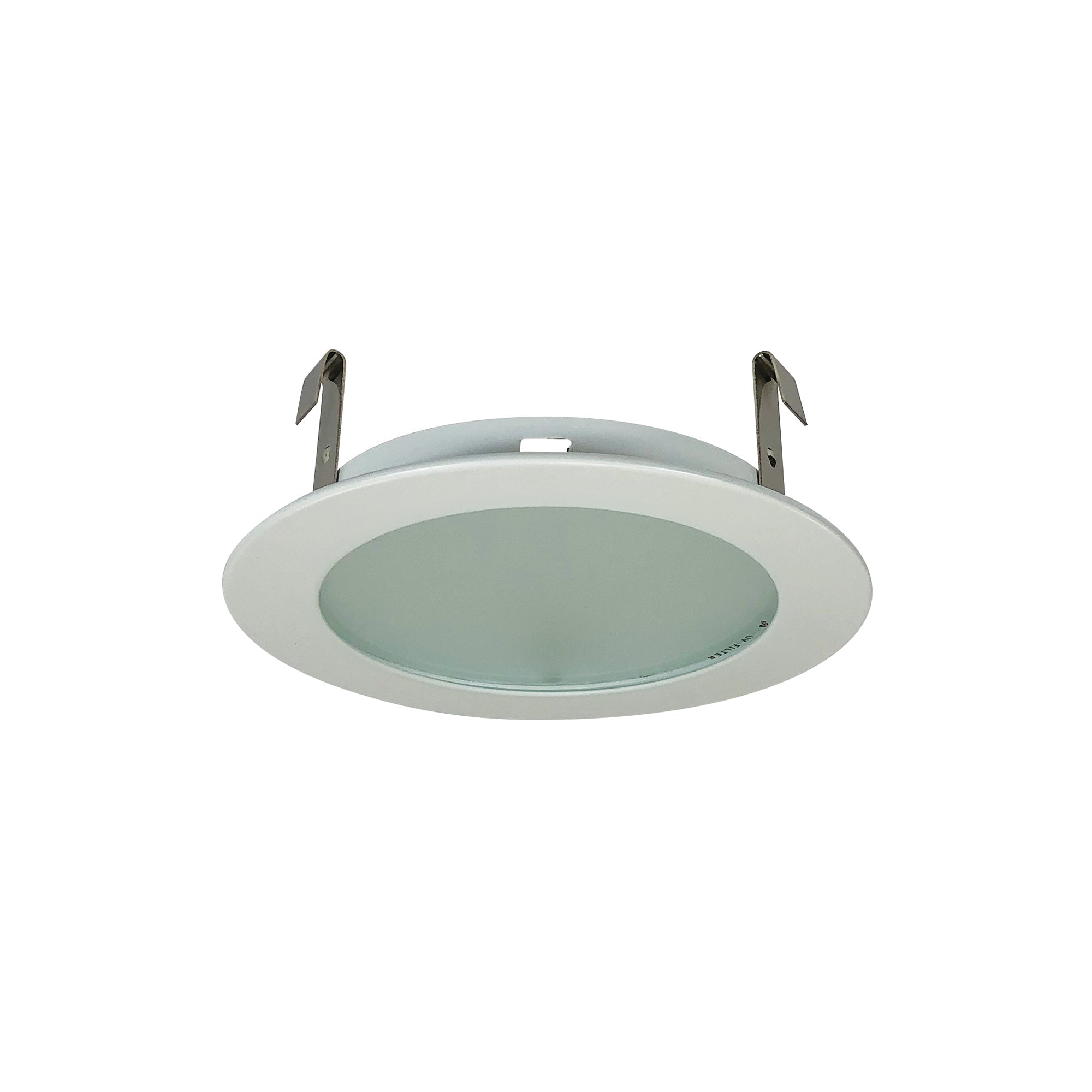 Nora Lighting NS - 26W 4" Frosted Flat Lens w/ Metal Trim, White - Sonic Electric