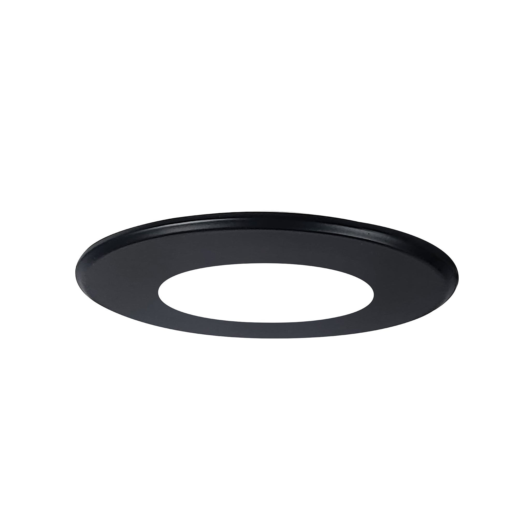 Nora Lighting NSLIM - 4RDTB Round Face Plate for NSLIM, Black Finish - Sonic Electric