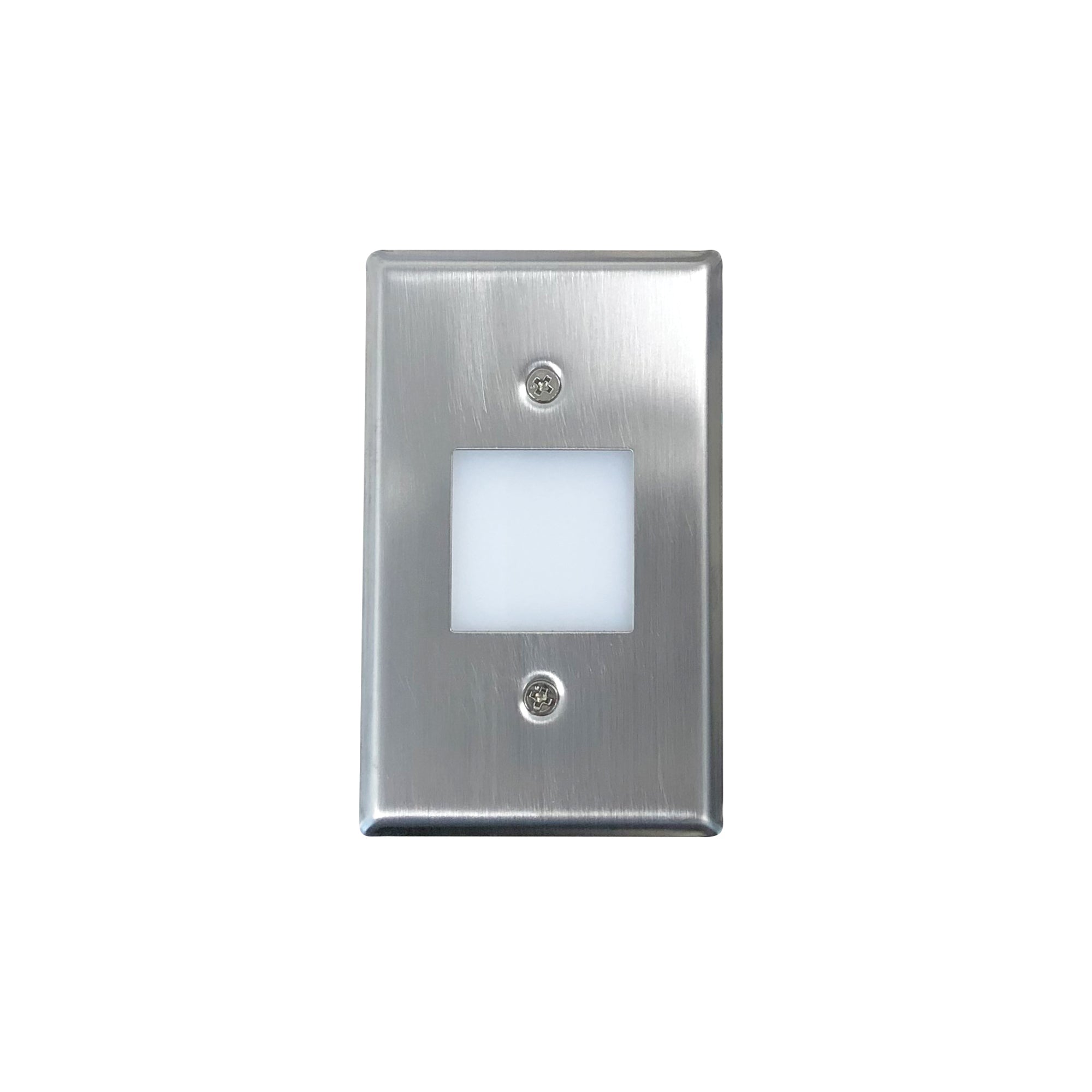 Nora Lighting NSW - 6629BN Mini LED Step Light w/ Frosted Glass Lens Face Plate, 1W, 90+ CRI, 2700K, Brushed Nickel, 120V Non - Dimming - Sonic Electric