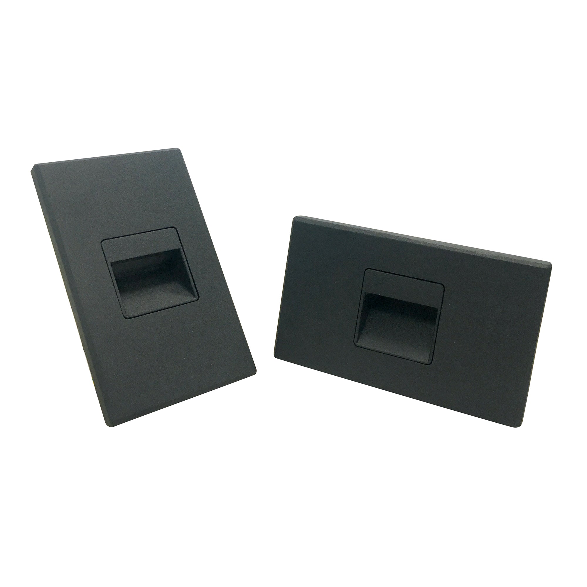 Nora Lighting NSW - 720/30B Ari LED Step Light w/ Interchangeable Horizontal and Vertical Face Plates, 47lm / 2.5W, 3000K, Black Finish - Sonic Electric