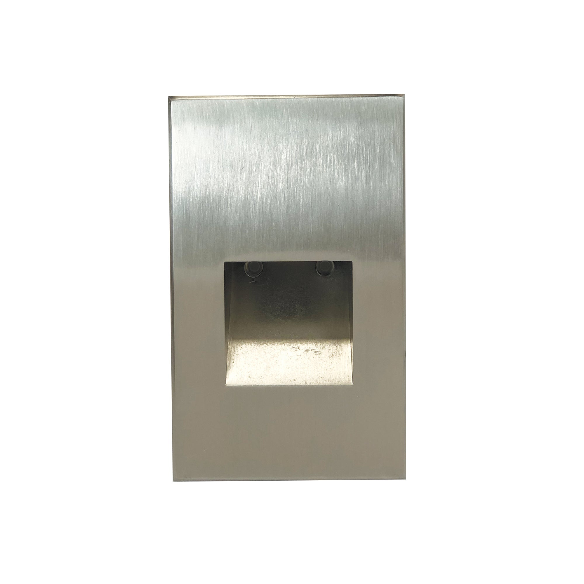 Nora Lighting NSW - 730/30BN Ari LED Step Light w/ Vertical Wall Wash Face Plate, 37lm / 2.5W, 3000K, Brushed Nickel Finish - Sonic Electric