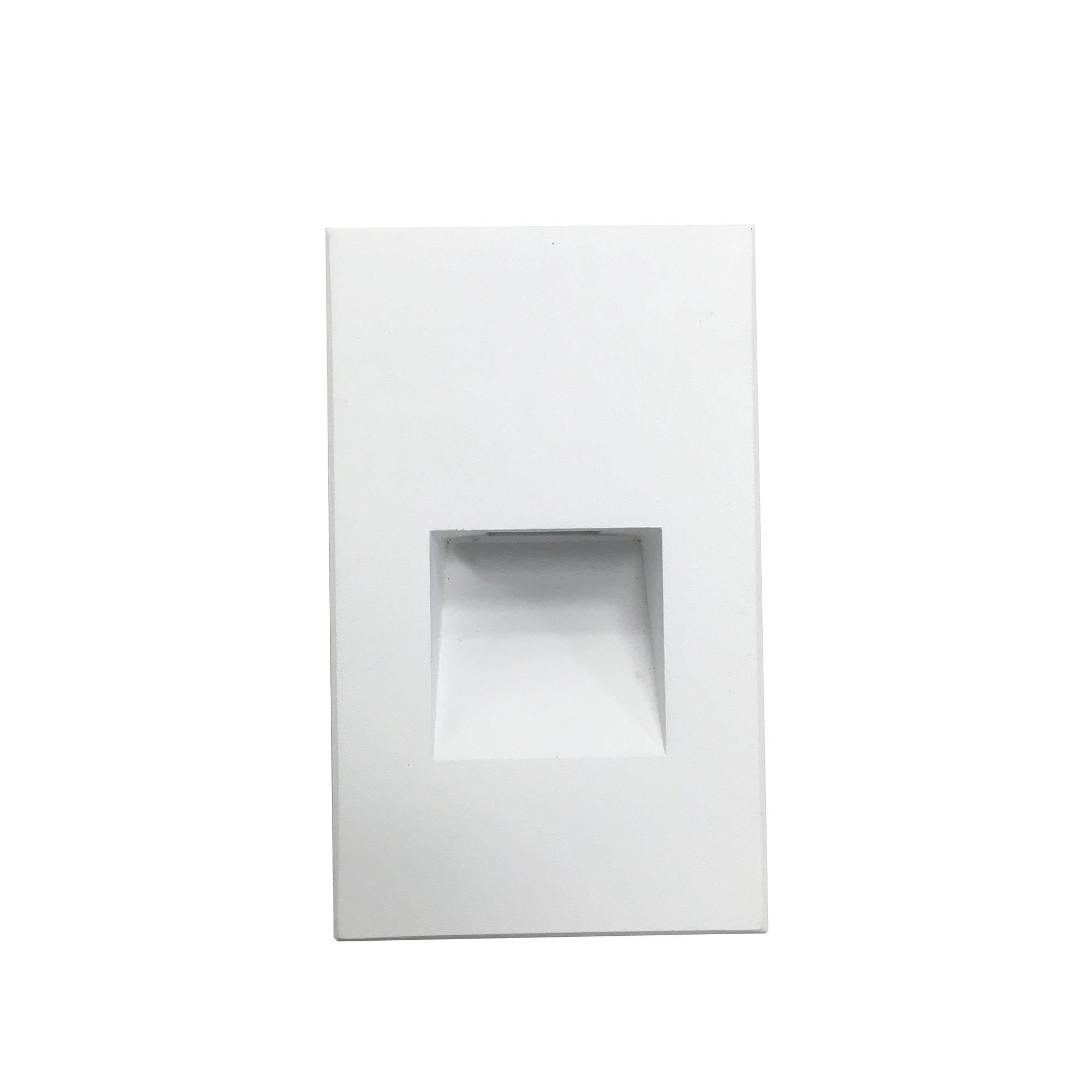 Nora Lighting NSW - 730/30W Ari LED Step Light w/ Vertical Wall Wash Face Plate, 37lm / 2.5W, 3000K, White Finish - Sonic Electric