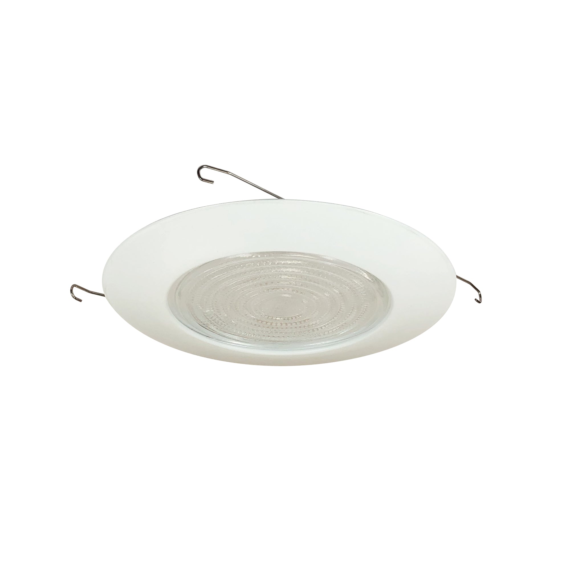 Nora Lighting NT - 23 6" Fresnel Shower Lens w/ Metal Trim, White - Sonic Electric