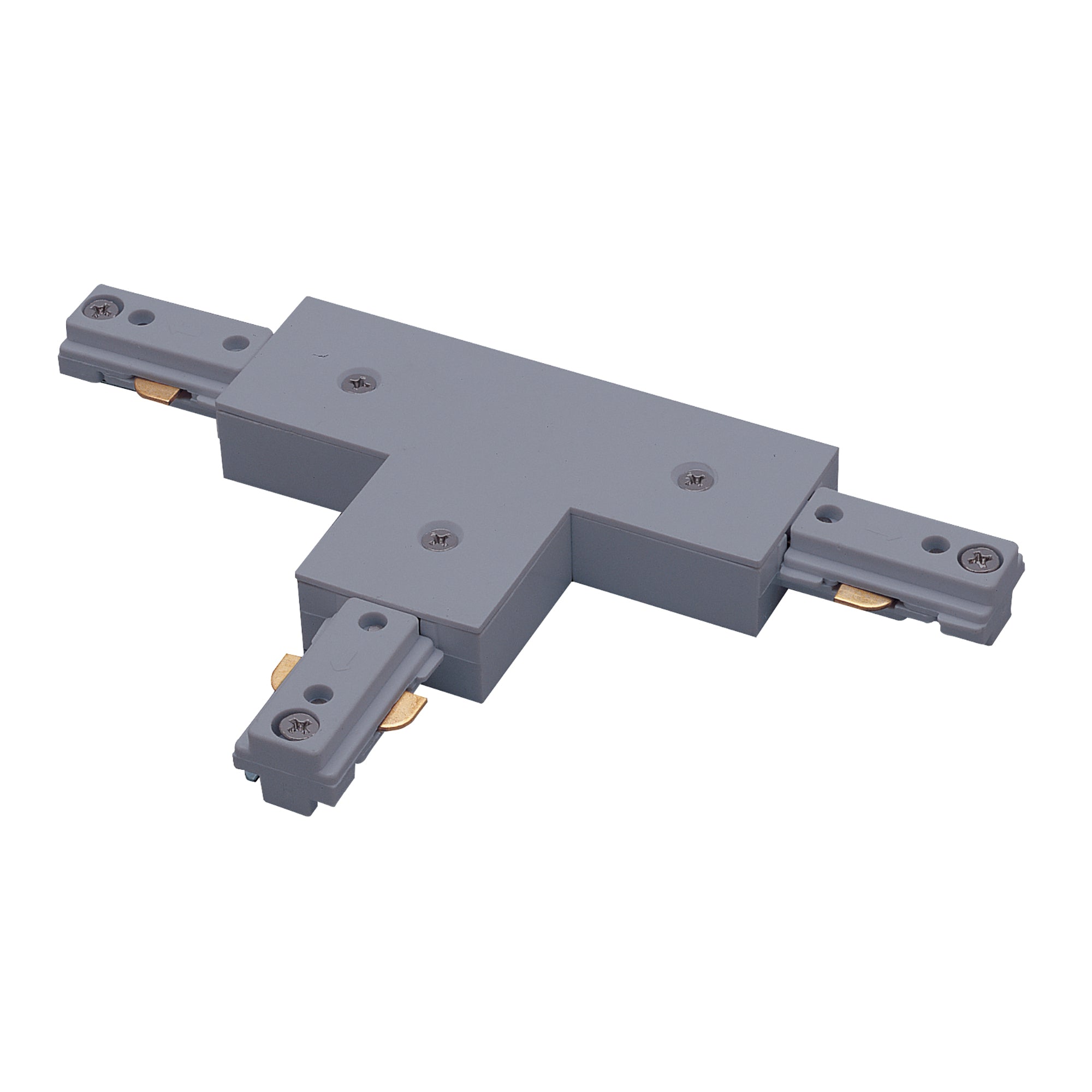 Nora Lighting NT - 314S T - Connector for One - Circuit Track (Right Polarity), Silver Finish - Sonic Electric