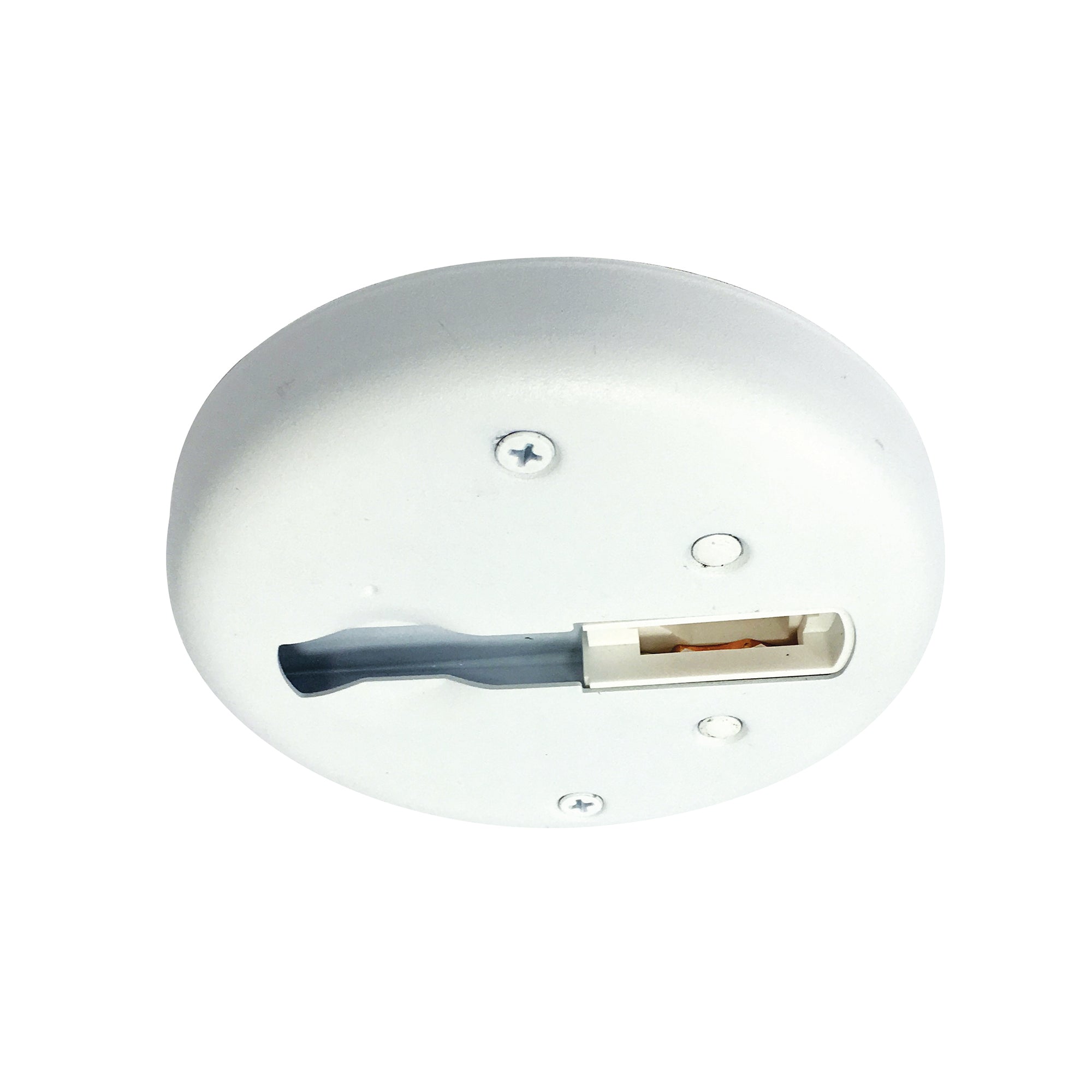 Nora Lighting NT - 380W Round Monopoint Canopy for Track Head w/ Double Locking Adapter, White Finish - Sonic Electric