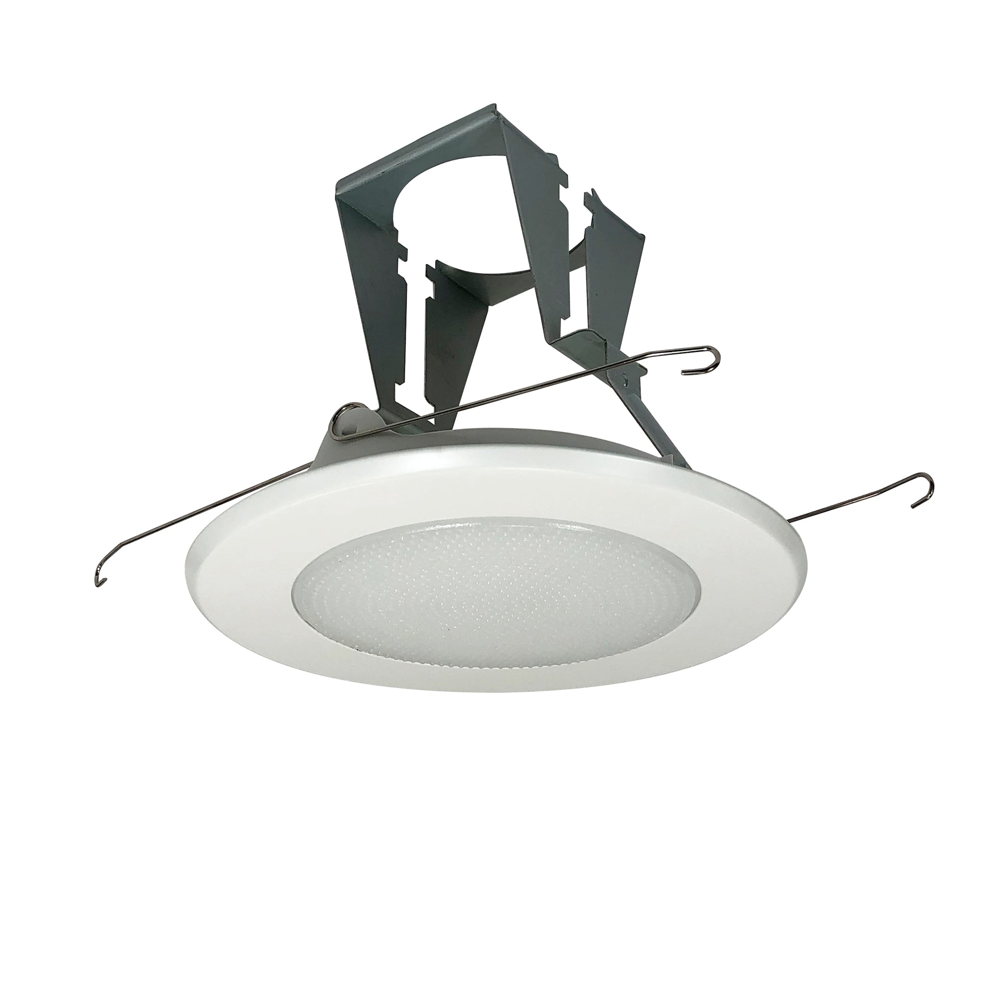Nora Lighting NT - 5022W 5" Albalite Lens w/ Metal Trim & Bracket, White - Sonic Electric