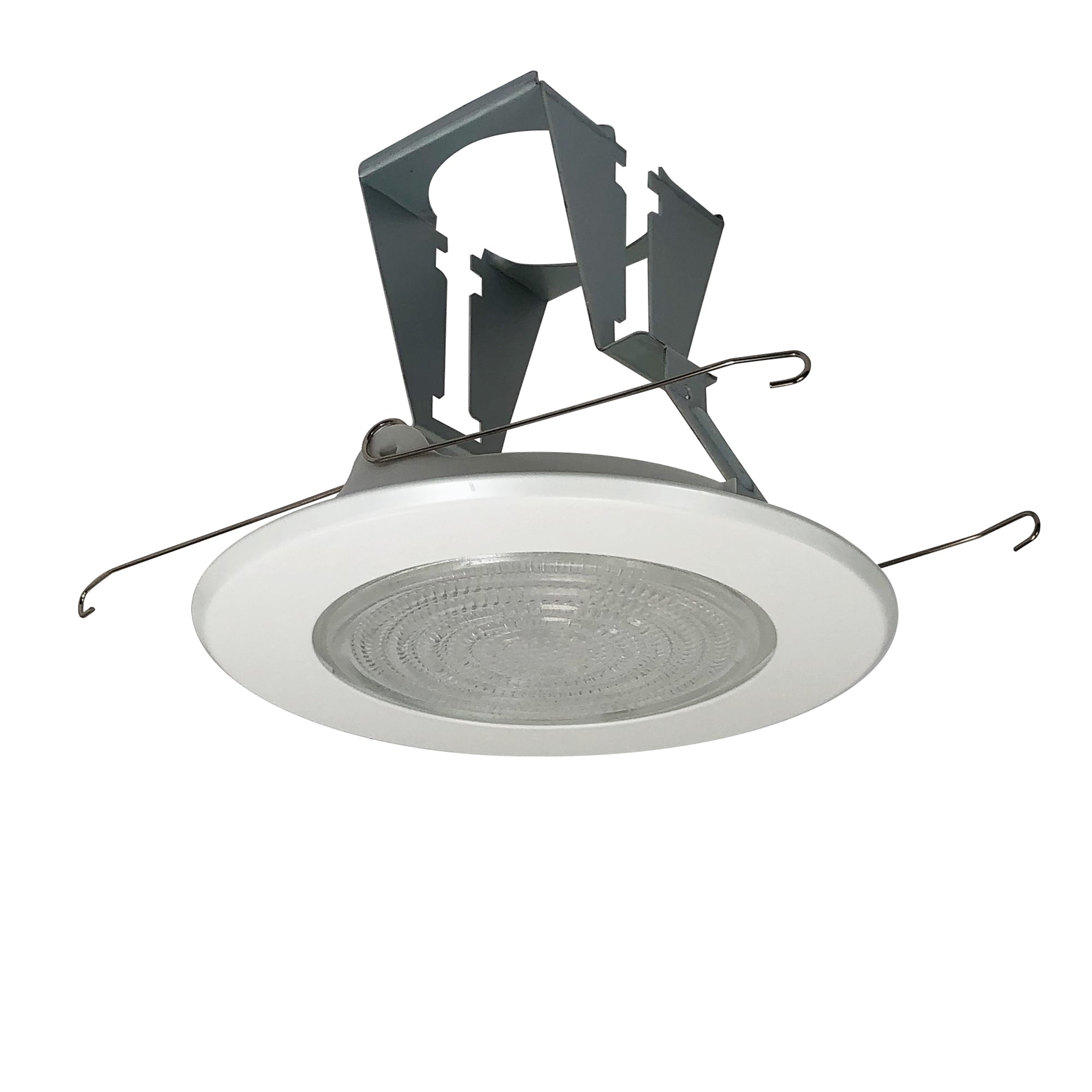 Nora Lighting NT - 5023W 5" Fresnel Lens w/ Metal Trim & Bracket, White - Sonic Electric