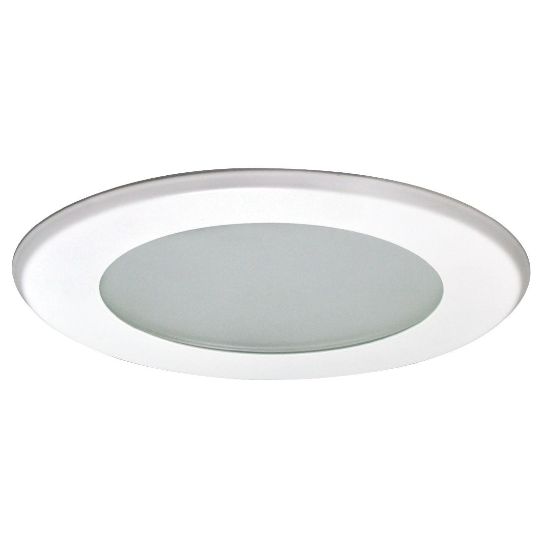Nora Lighting NT - 5026W 5" Frosted Flat Lens w/ Metal Trim & Bracket, White - Sonic Electric