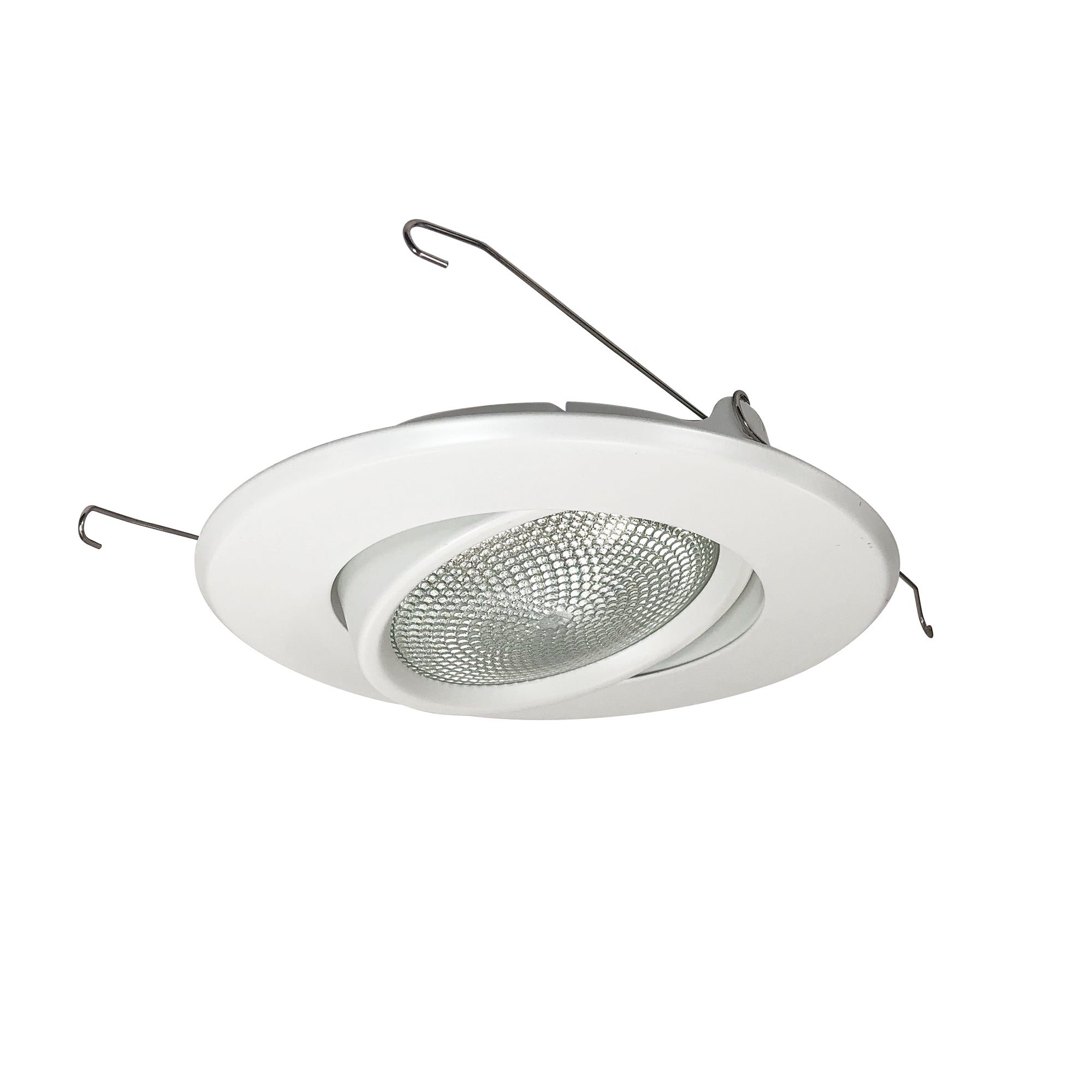 Nora Lighting NT - 5060W 5" PAR30 Adj. Gimbal Ring w/ Metal Trim, White - Sonic Electric