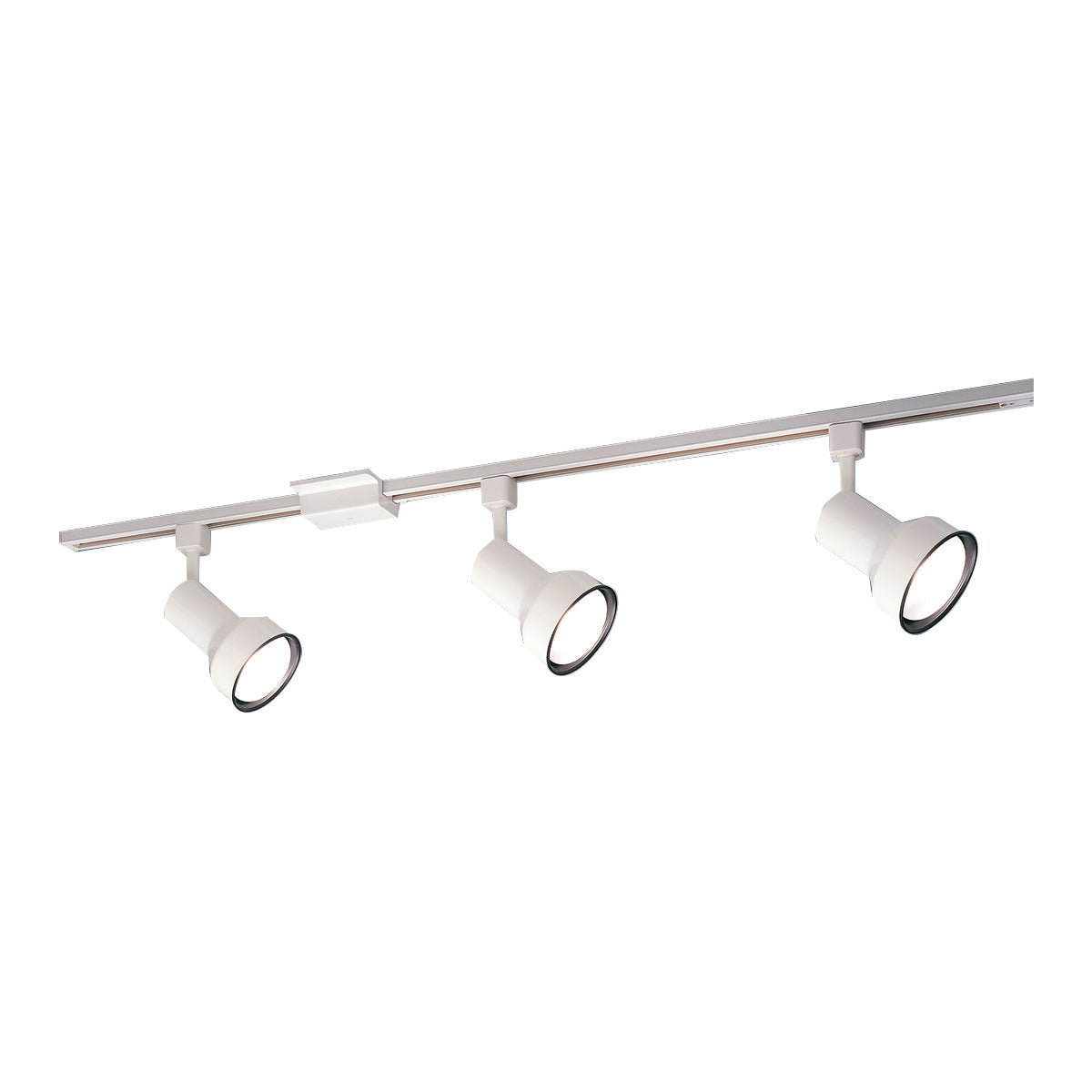 Nora Lighting NTL - 150 4 - ft Track Pack with (3) Step Cylinder PAR30 Track Heads, White - Sonic Electric