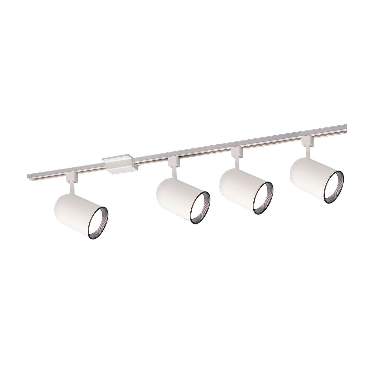 Nora Lighting NTL - 156/4H 4 - ft Track Pack with (4) Round Back Cylinder PAR30 Track Heads, White - Sonic Electric