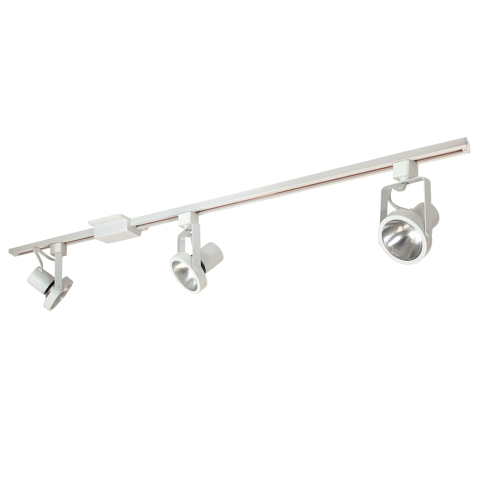 Nora Lighting NTL - 158 4 - ft Track Pack with (3) Gimbal Ring PAR30 Track Heads, White - Sonic Electric