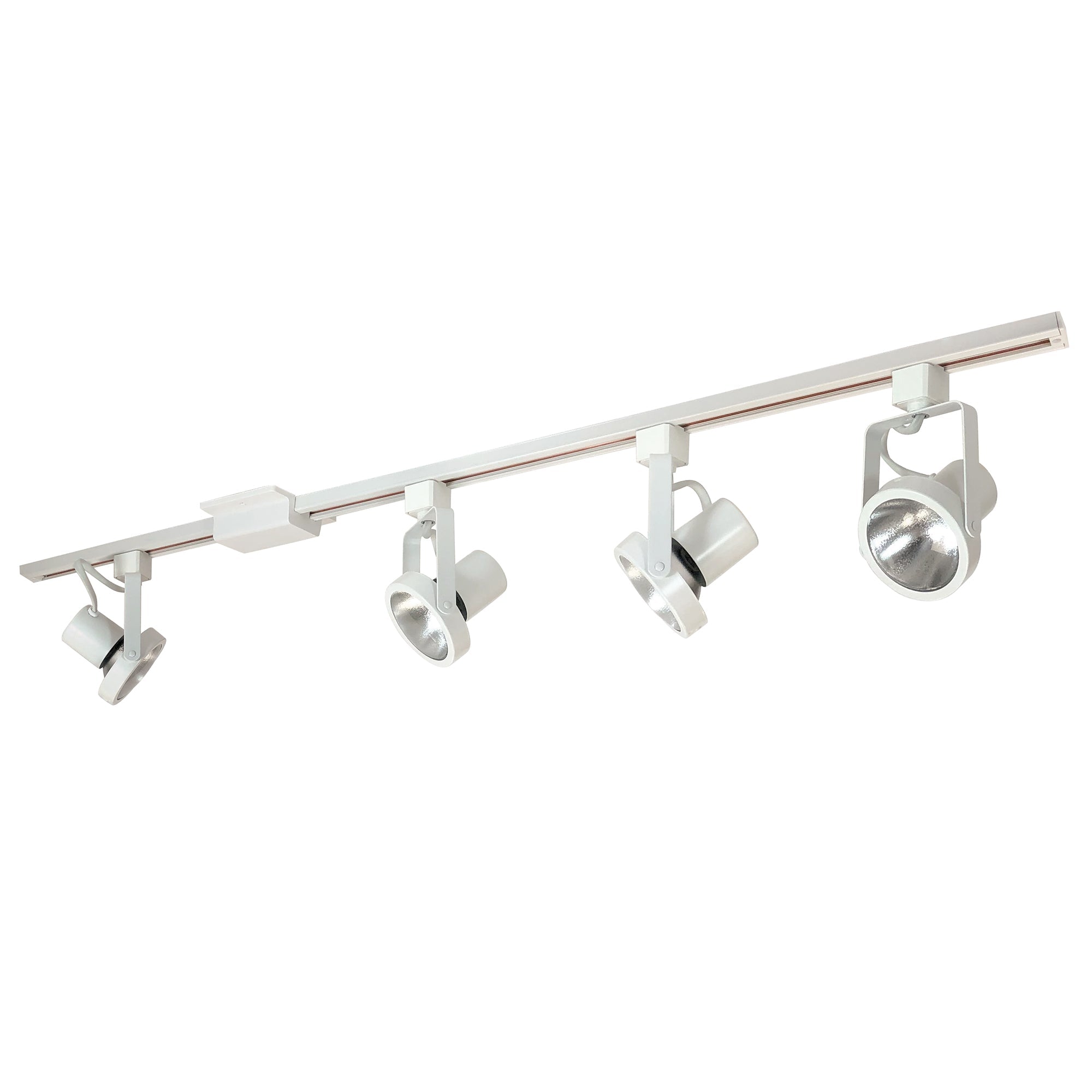 Nora Lighting NTL - 158/4H 4 - ft Track Pack with (4) Gimbal Ring PAR30 Track Heads, White - Sonic Electric