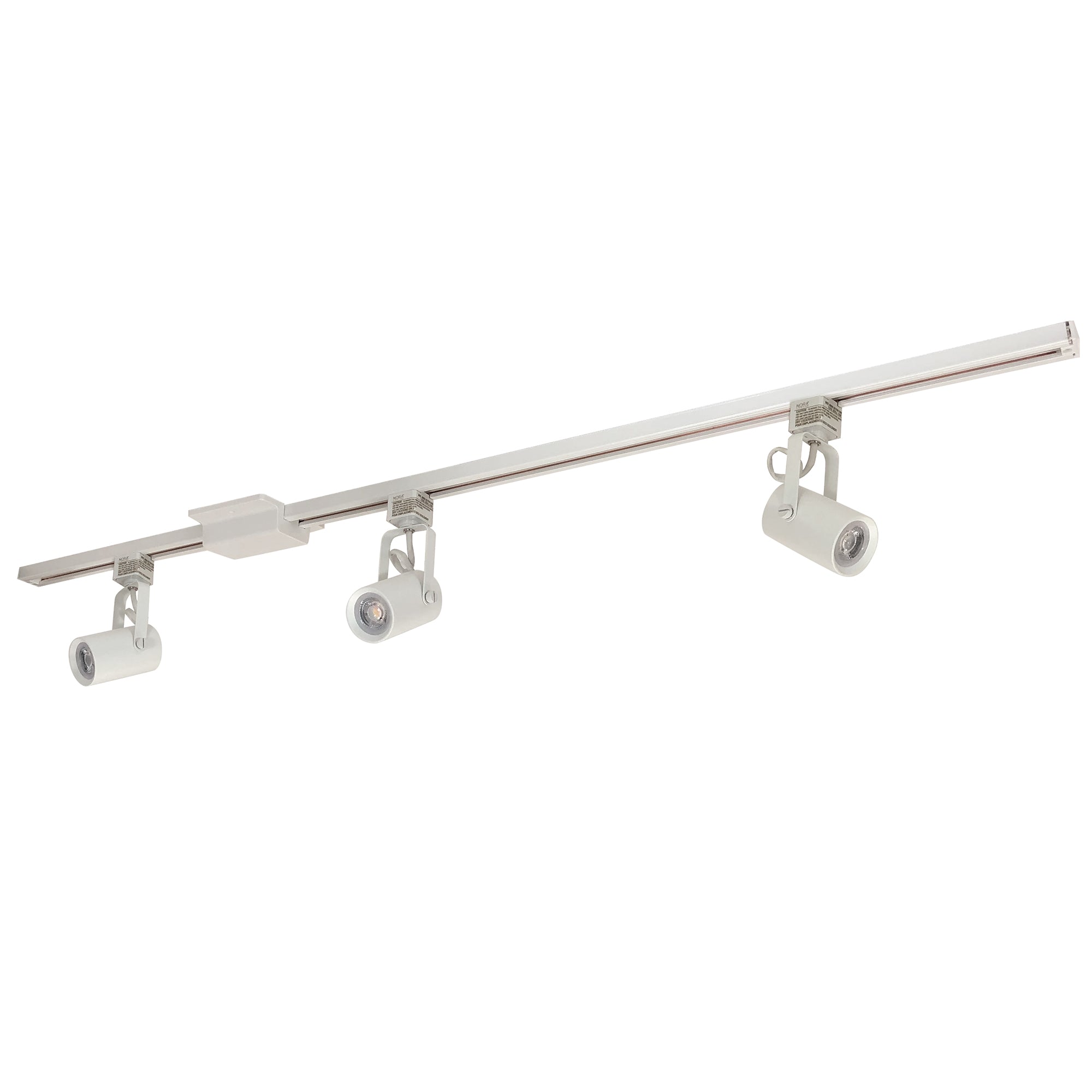 Nora Lighting NTLE - 860L93010W 4 - ft Track Pack with (3) MAY 800lm LED Track Heads, 3000K, White Finish - Sonic Electric