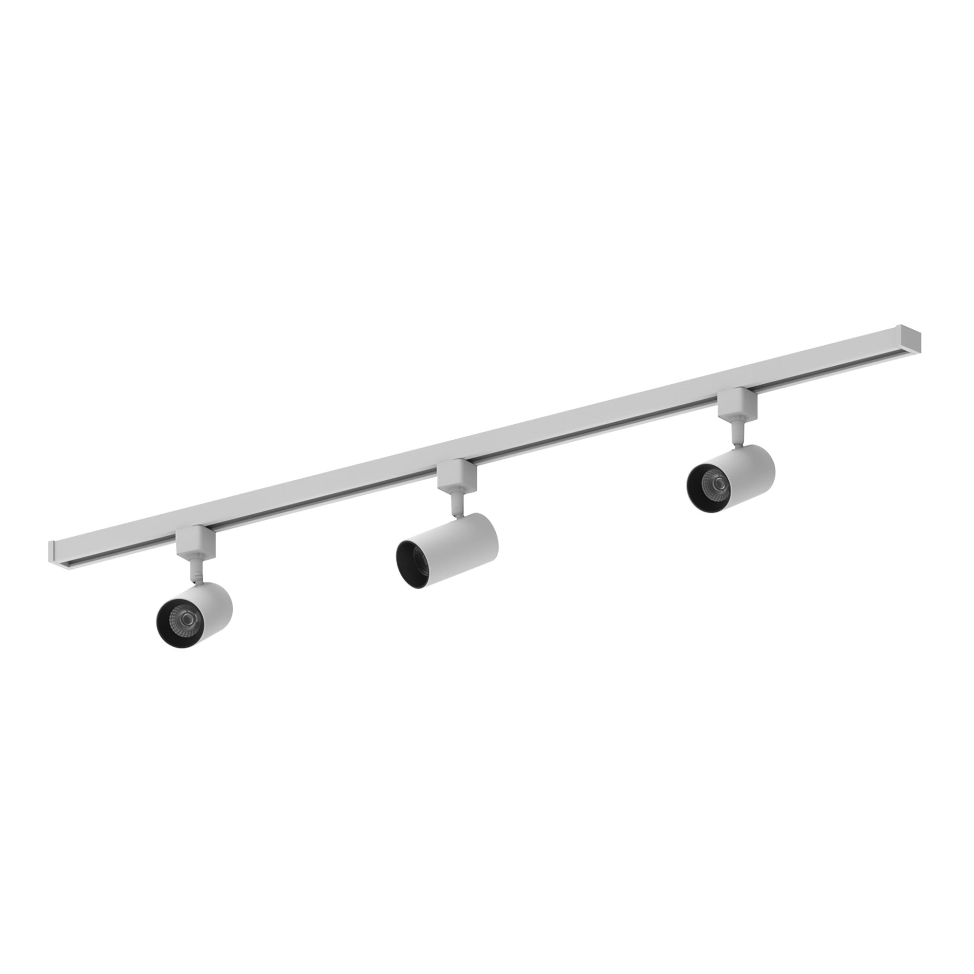 Nora Lighting NTLE - 864927NW 4 - ft Track Pack with (3) MAX Mini 1000lm LED Track Heads, 2700K, White Finish - Sonic Electric