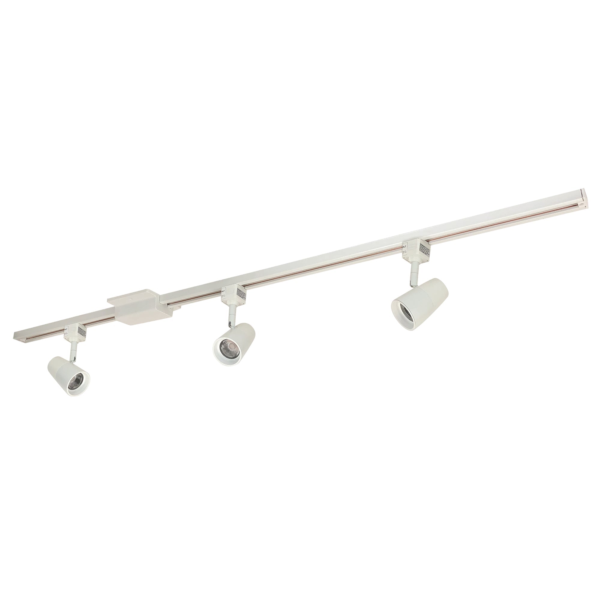 Nora Lighting NTLE - 870927W 4 - ft Track Pack with (3) MAC 800lm LED Track Heads, 2700K, White Finish - Sonic Electric