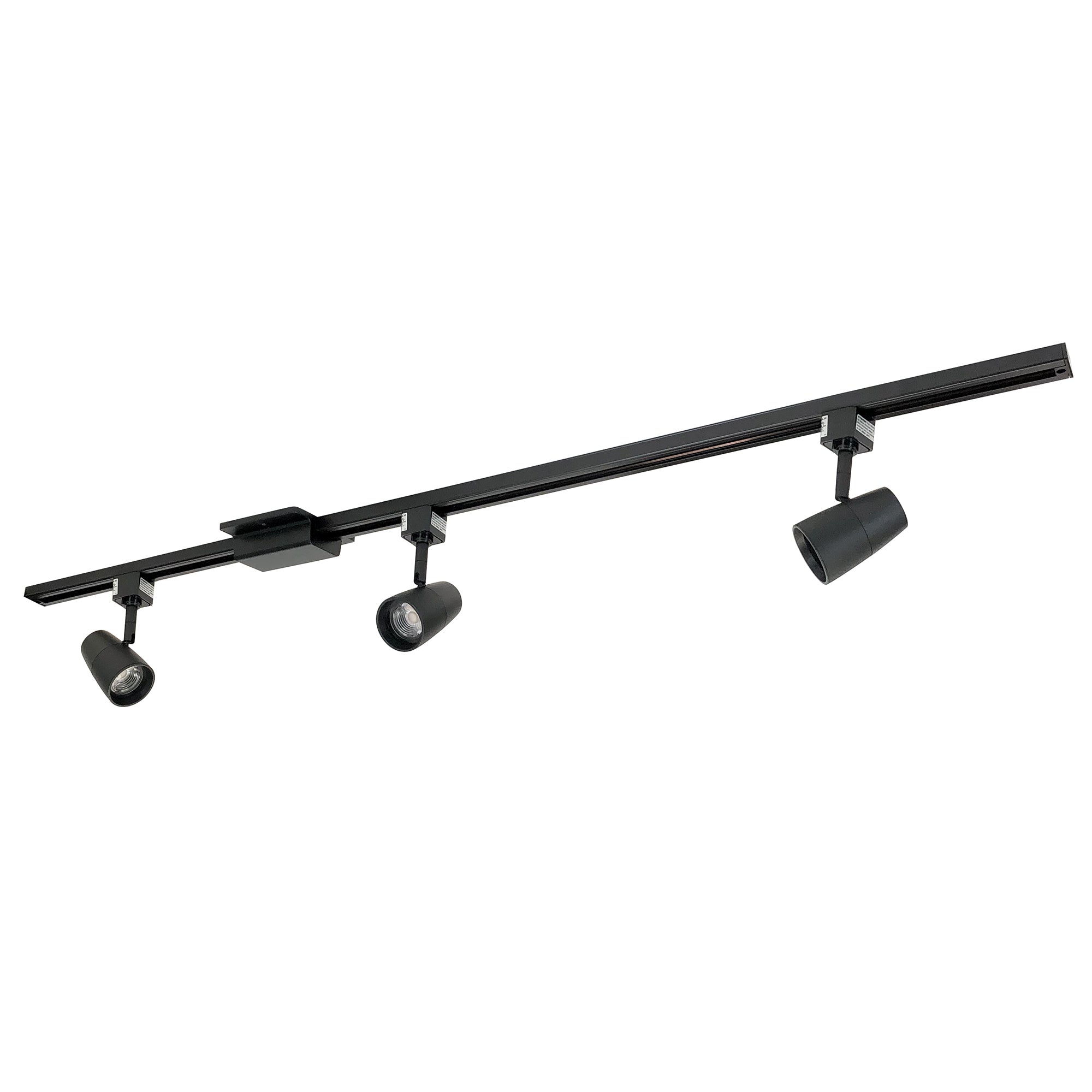 Nora Lighting NTLE - 870930B 4 - ft Track Pack with (3) MAC 800lm LED Track Heads, 3000K, Black Finish - Sonic Electric