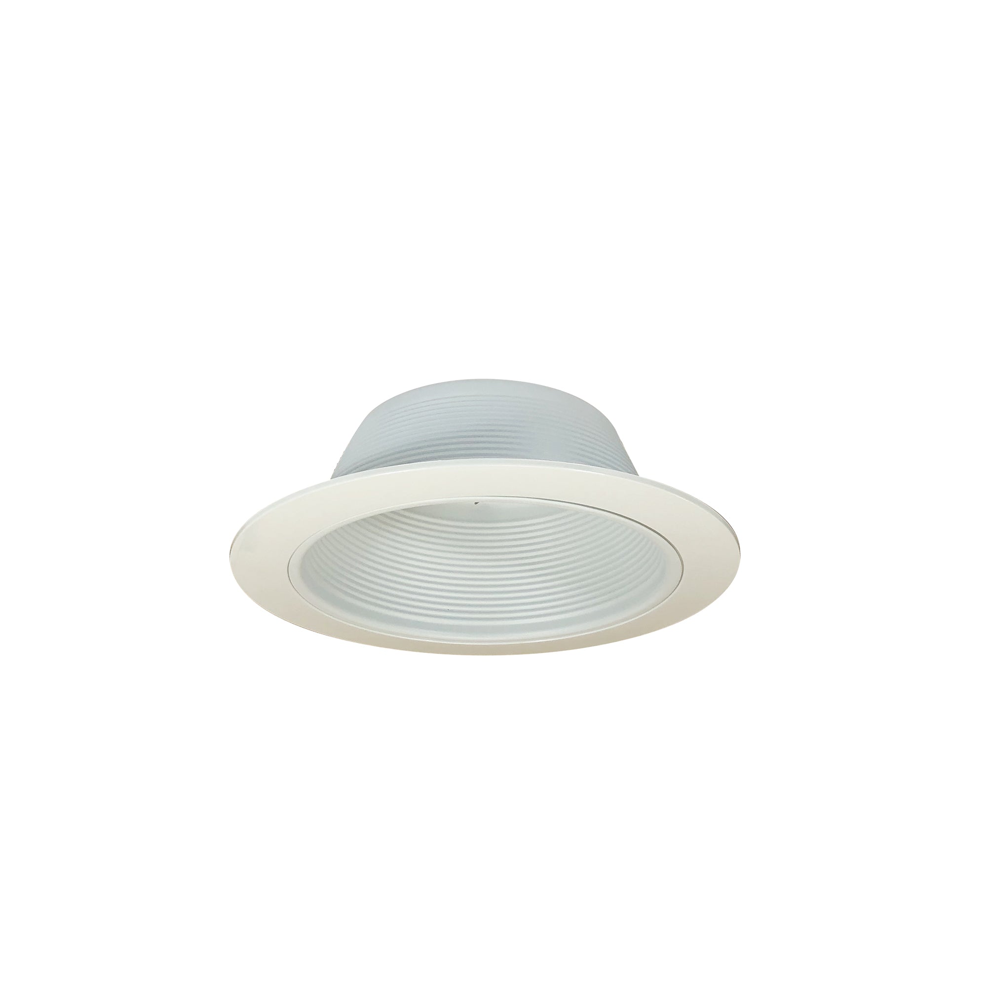 Nora Lighting NTM - 31OV 6" BR/PAR30 Stepped Baffle w/ Plastic Oversized Ring, White - Sonic Electric