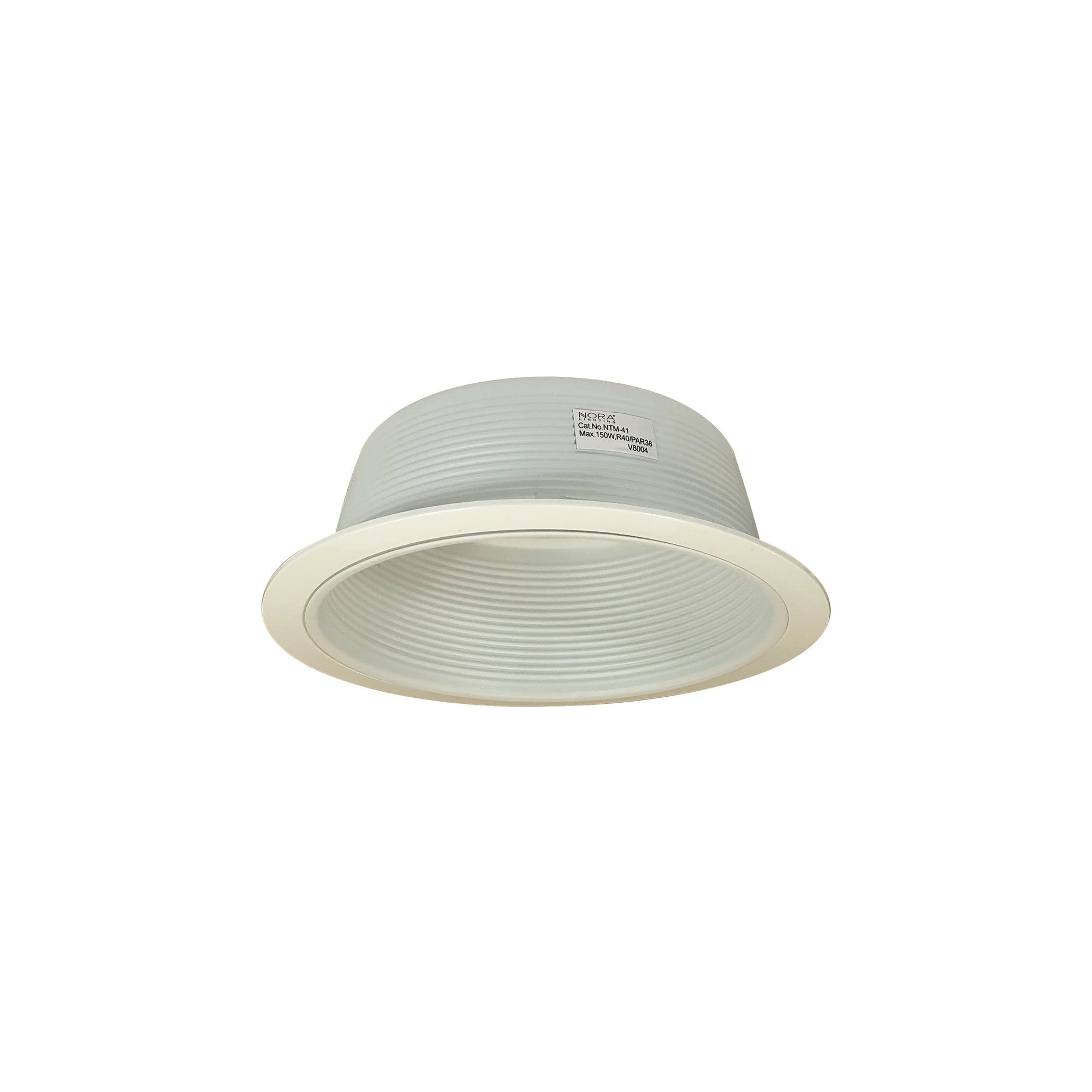 Nora Lighting NTM - 41 6" Stepped Baffle w/ Plastic Ring, White - Sonic Electric
