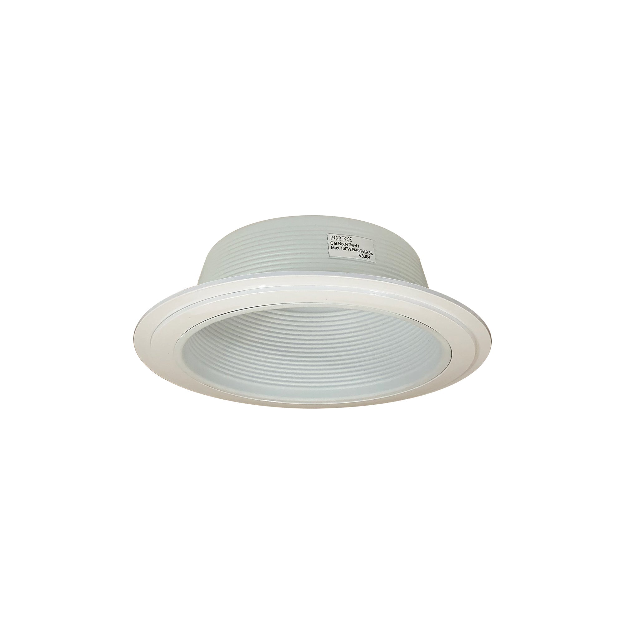 Nora Lighting NTM - 41/2R 6" Stepped Baffle w/ Regular & Oversize Plastic Rings, White - Sonic Electric