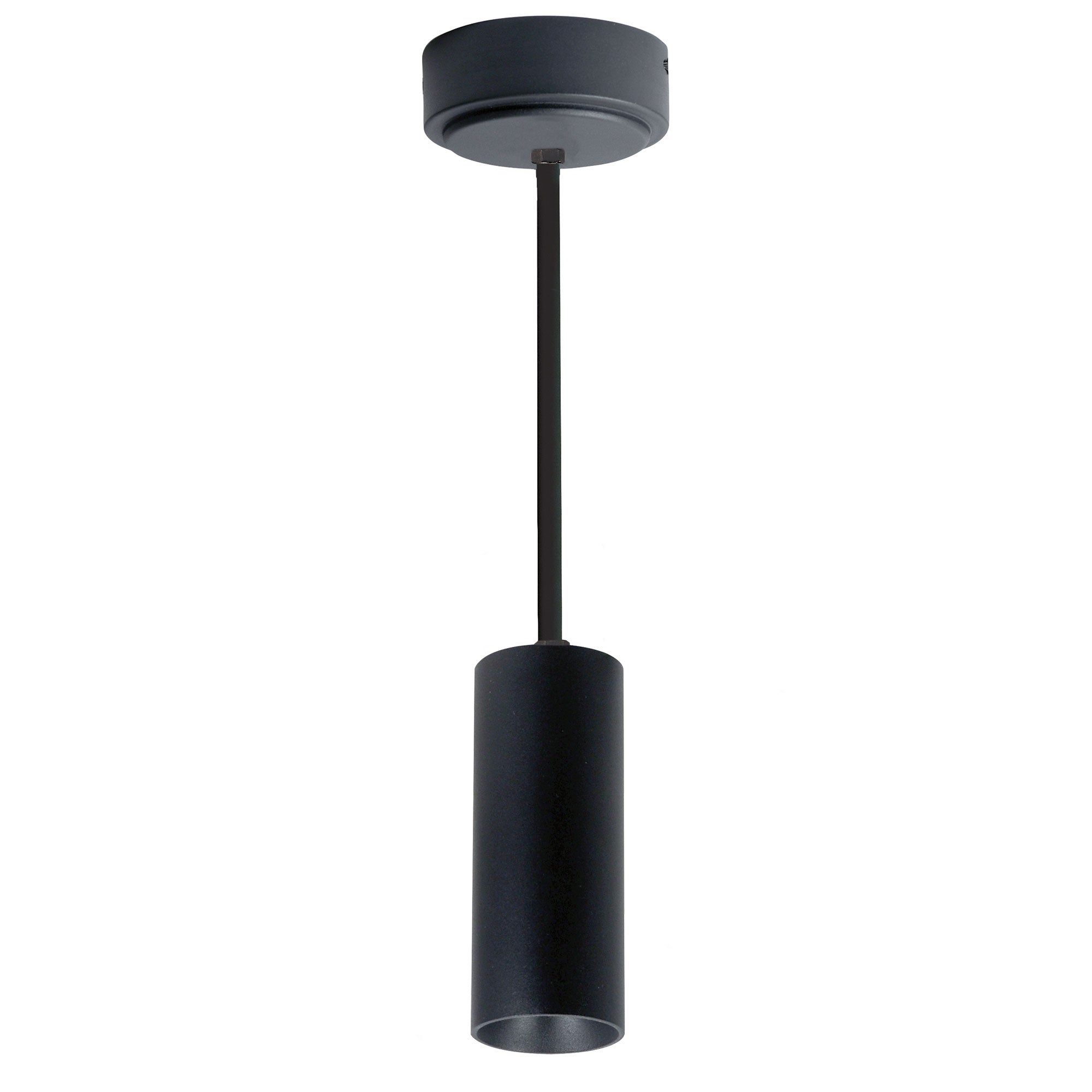 Nora Lighting NYLM - 2ST35XBBLE3A/36 2" iLENE 36" Stem Mount Mini Cylinder, 1000lm, 15W, 3500K, Black, 120V Triac/ELV Dimming - Sonic Electric