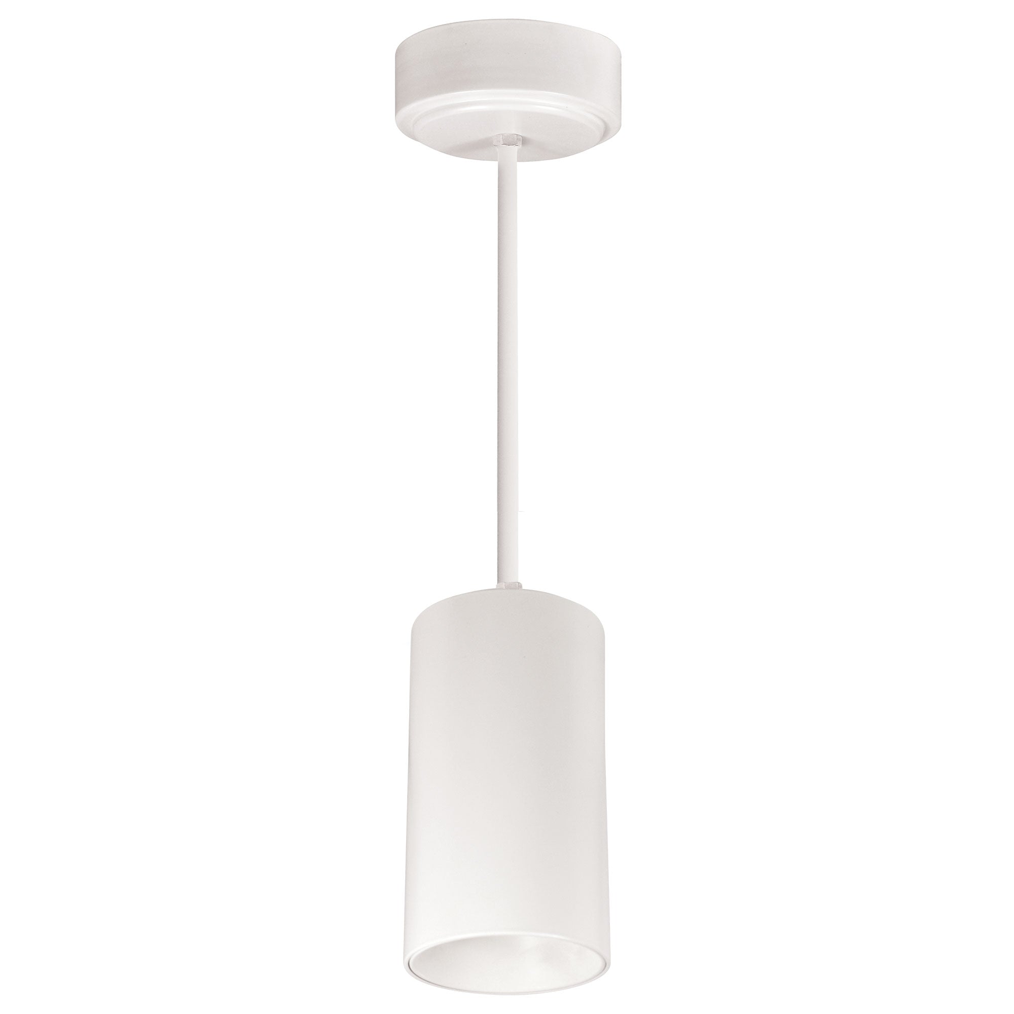 Nora Lighting NYLM - 3ST35XWWLE4/24 3" iLENE 24" Stem Mount Mini Cylinder, 1500lm, 30W, 3500K, White, 120V Triac/ELV/0 - 10V & 277V 0 - 10V Dimming - Sonic Electric