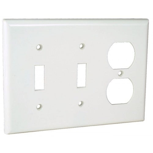 Orbit OP28-I 3-Gang Wall Plate 2S With Duplex - Ivory