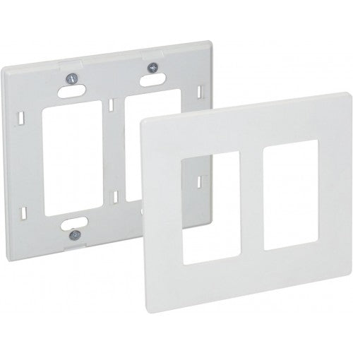 Orbit OPS262-BK 2-Gang Screwless Wall Plate - Black