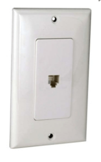 Orbit DWJ - 64 - W Decorative Wall Jack 1 - 6p4c White - Sonic Electric