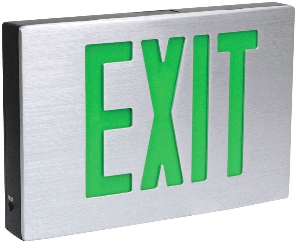 Orbit ESLA - B - B - 2 - R - 2C - 277 Led Cast Al Ext Sign, Bk Hsg,blk Fp,2f,rd Ltrs, 2c, 277v - Sonic Electric