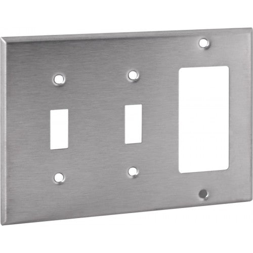 Orbit OS226 3-Gang Stainless Cover 2 Switches & GFCI