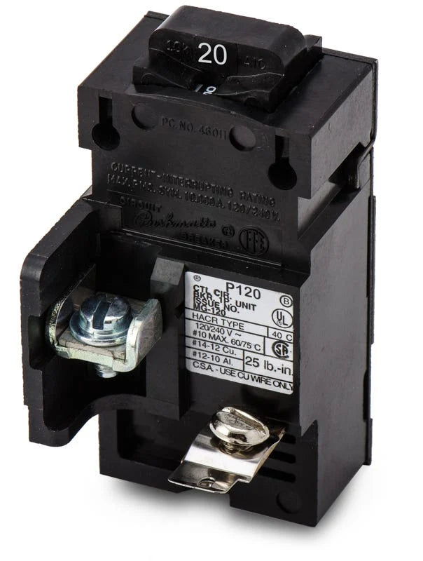 Siemens P120 1-Pole 20-Amp Pushmatic Circuit Breaker