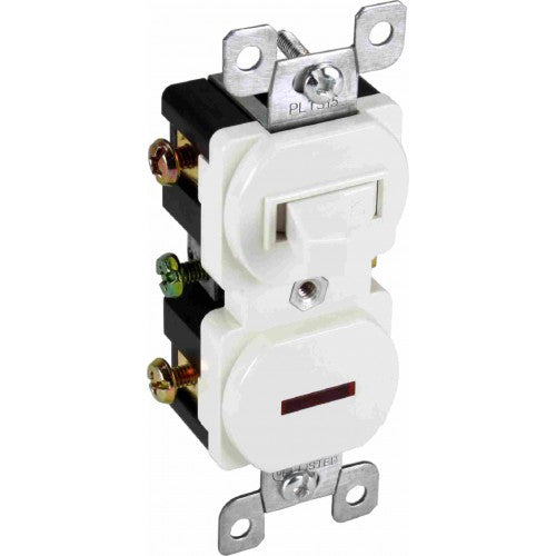 Orbit PLTS15-I 15A Single Pole Stack Switch / Pilot Light - Ivory