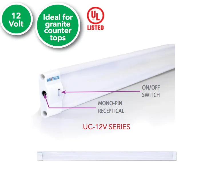 Westgate UCW12W 12" LED 12V Linear Undercabinet Light - White