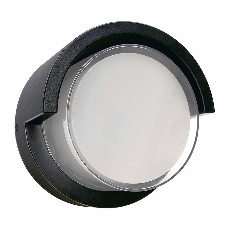 Westgate 12W, 4000K, LRS-F-MCT-C90-BK, Half Moon Architectural LED Wall Light with 3-Color Temperatures - Black